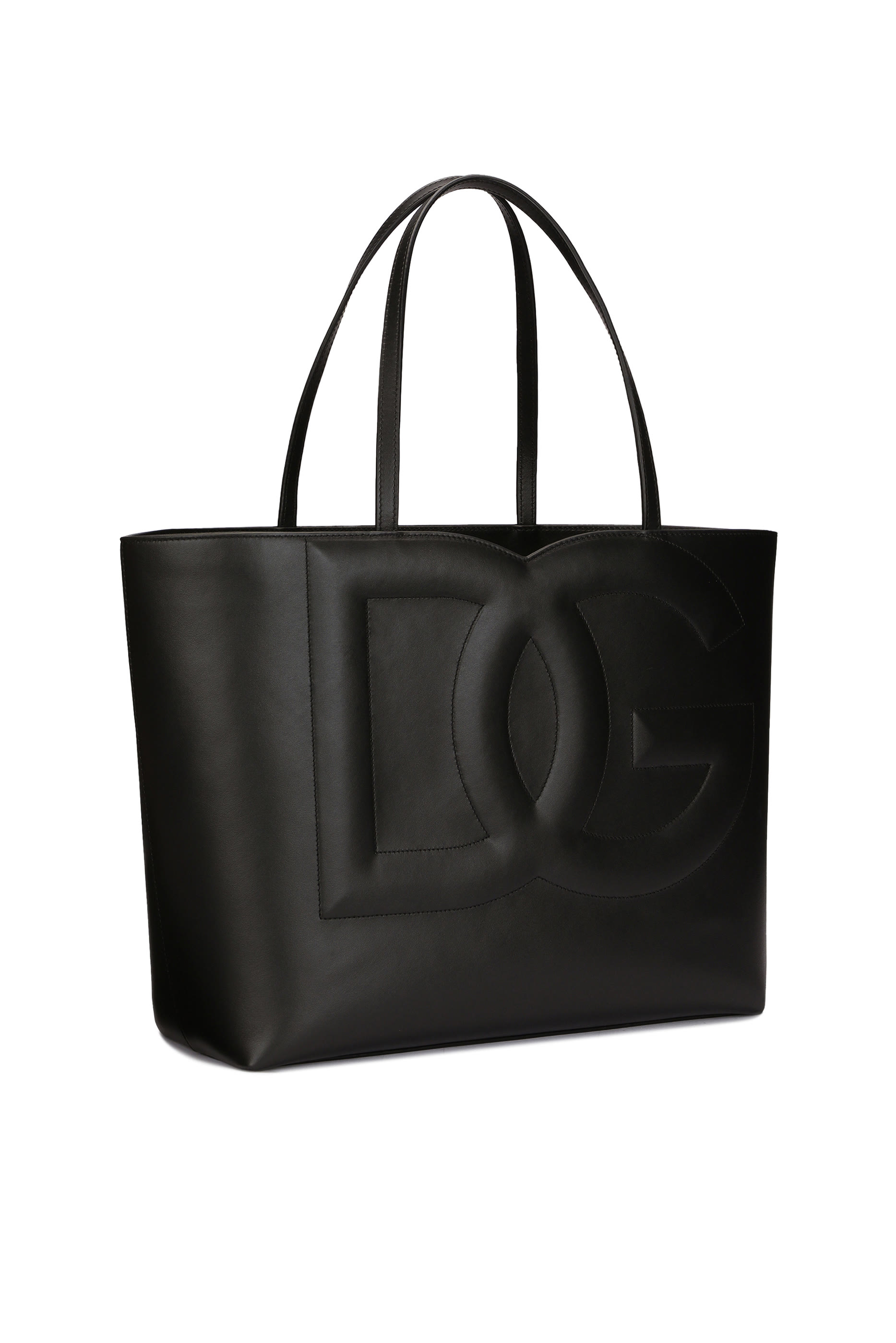 Medium Calfskin DG Logo Shopper 