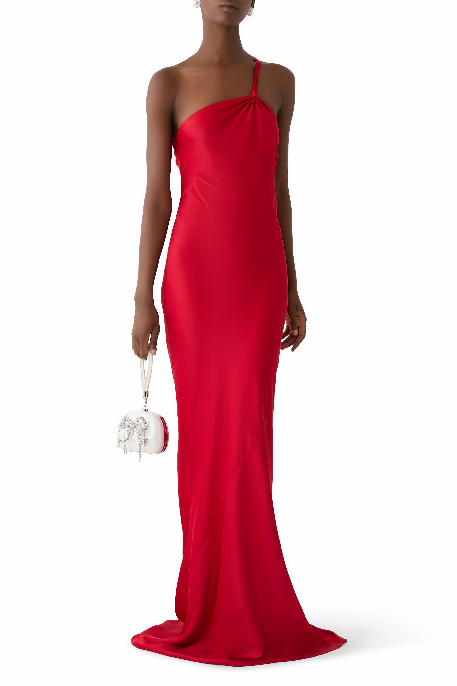 One Shoulder Bias Gown