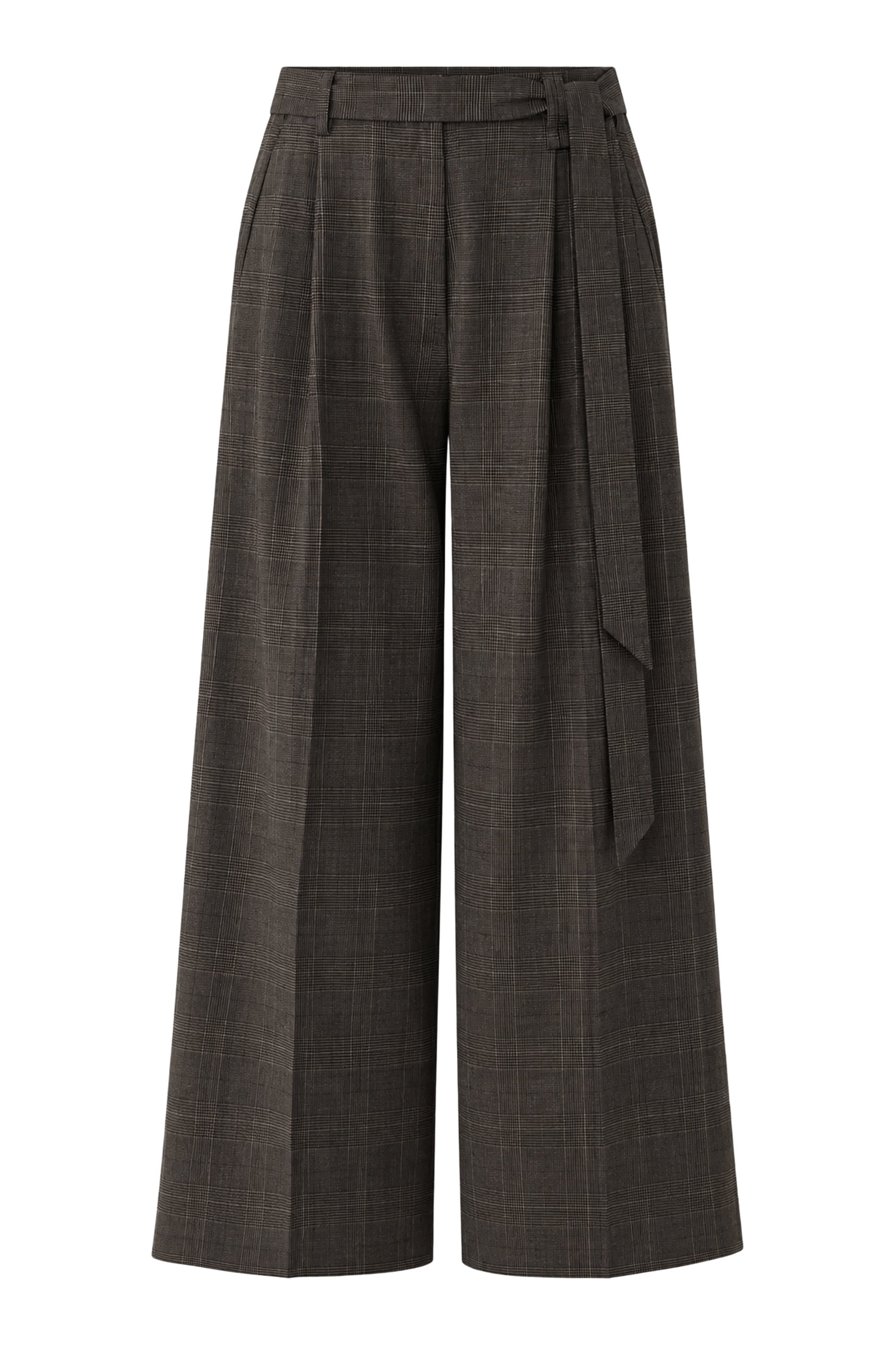 Wide-Leg Sash Trousers