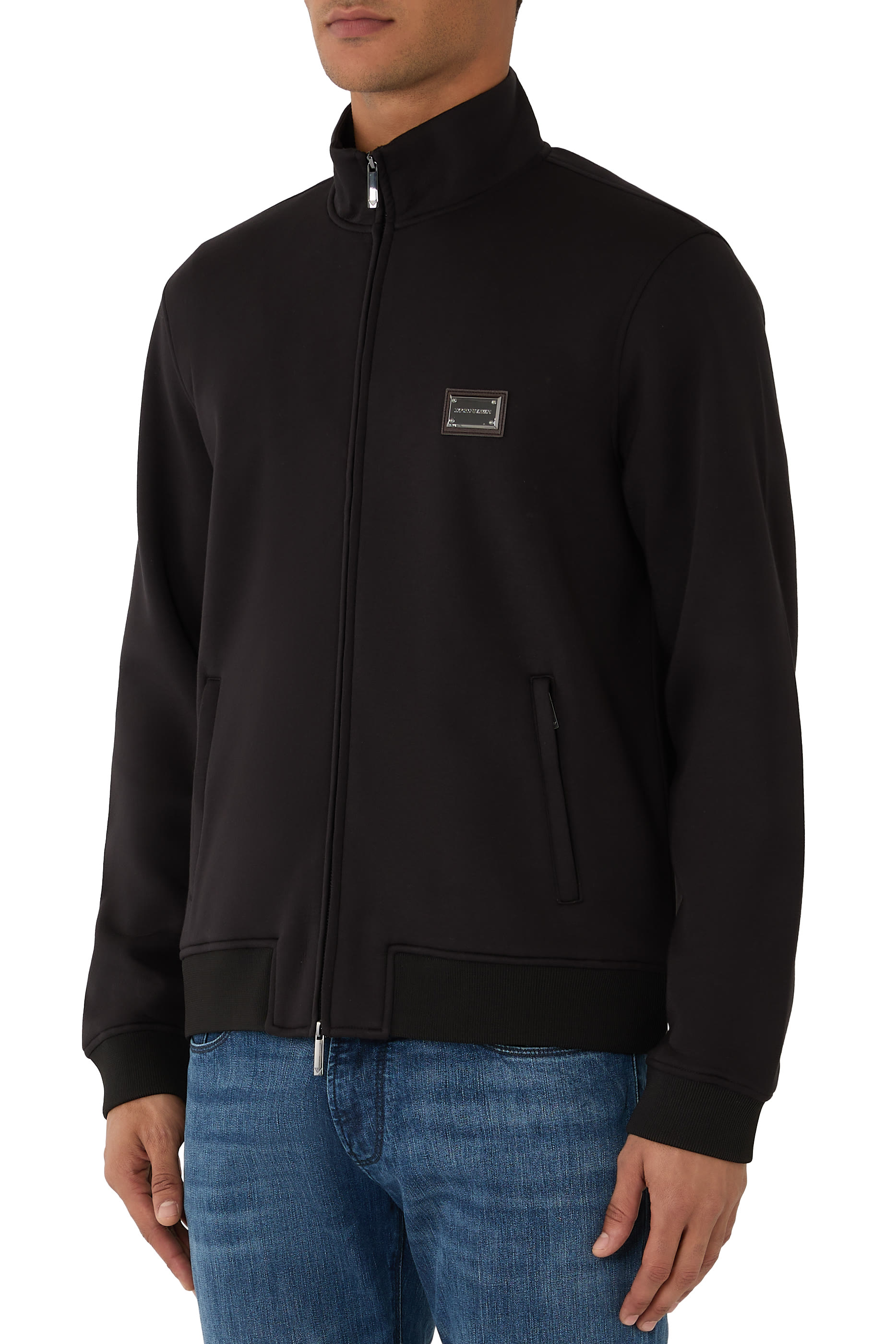 Logo Plaque Full-Zip Sweatshirt