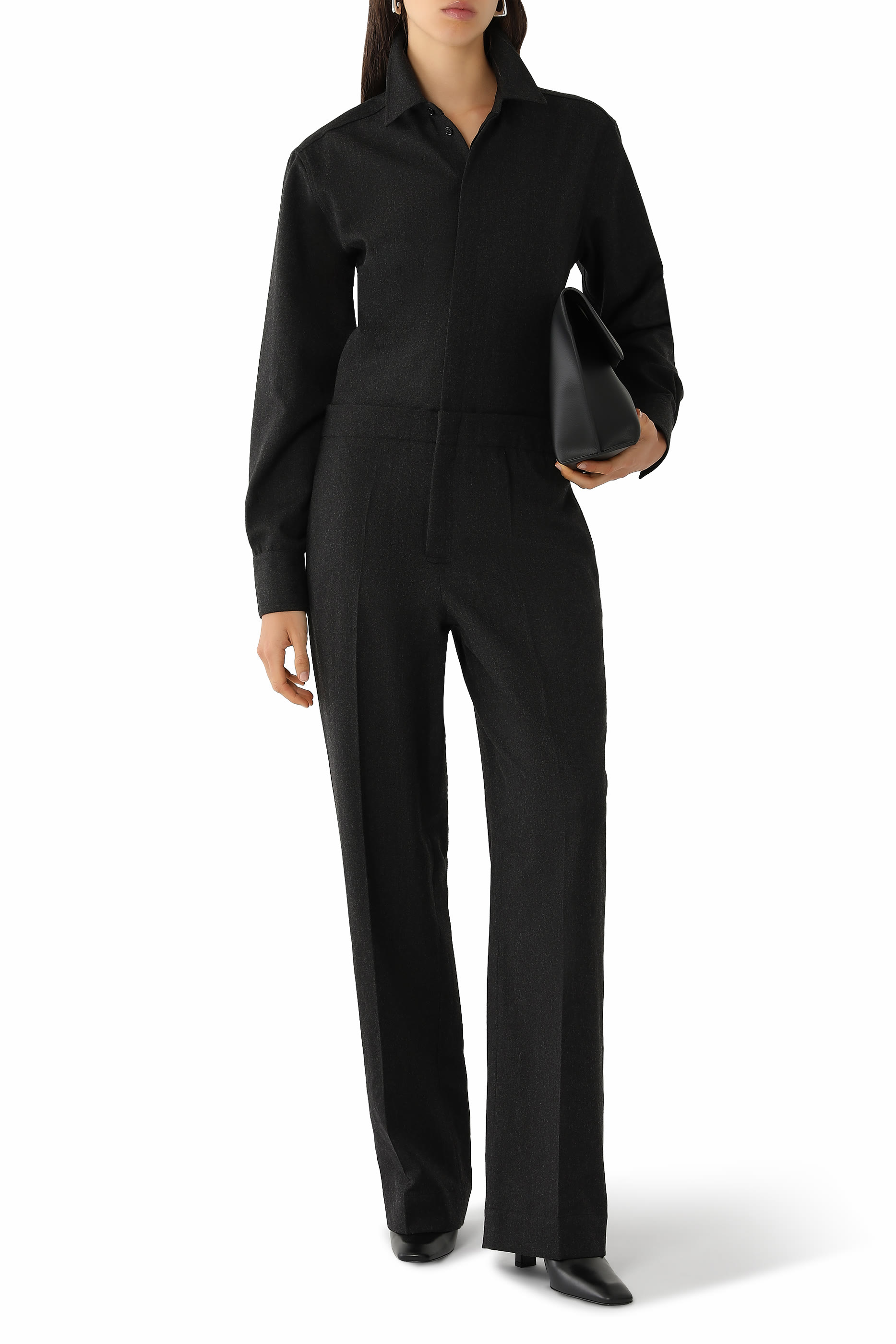 Tailored Wool Jumpsuit
