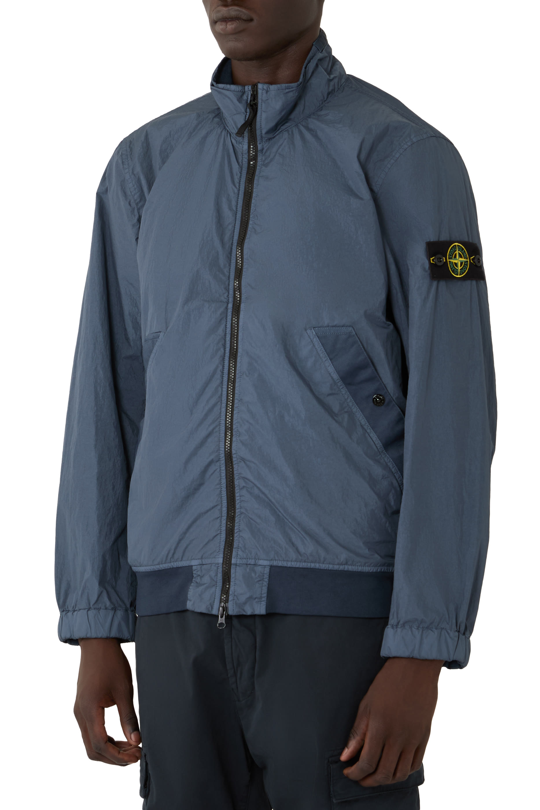 Logo Patch Stand Collar Jacket
