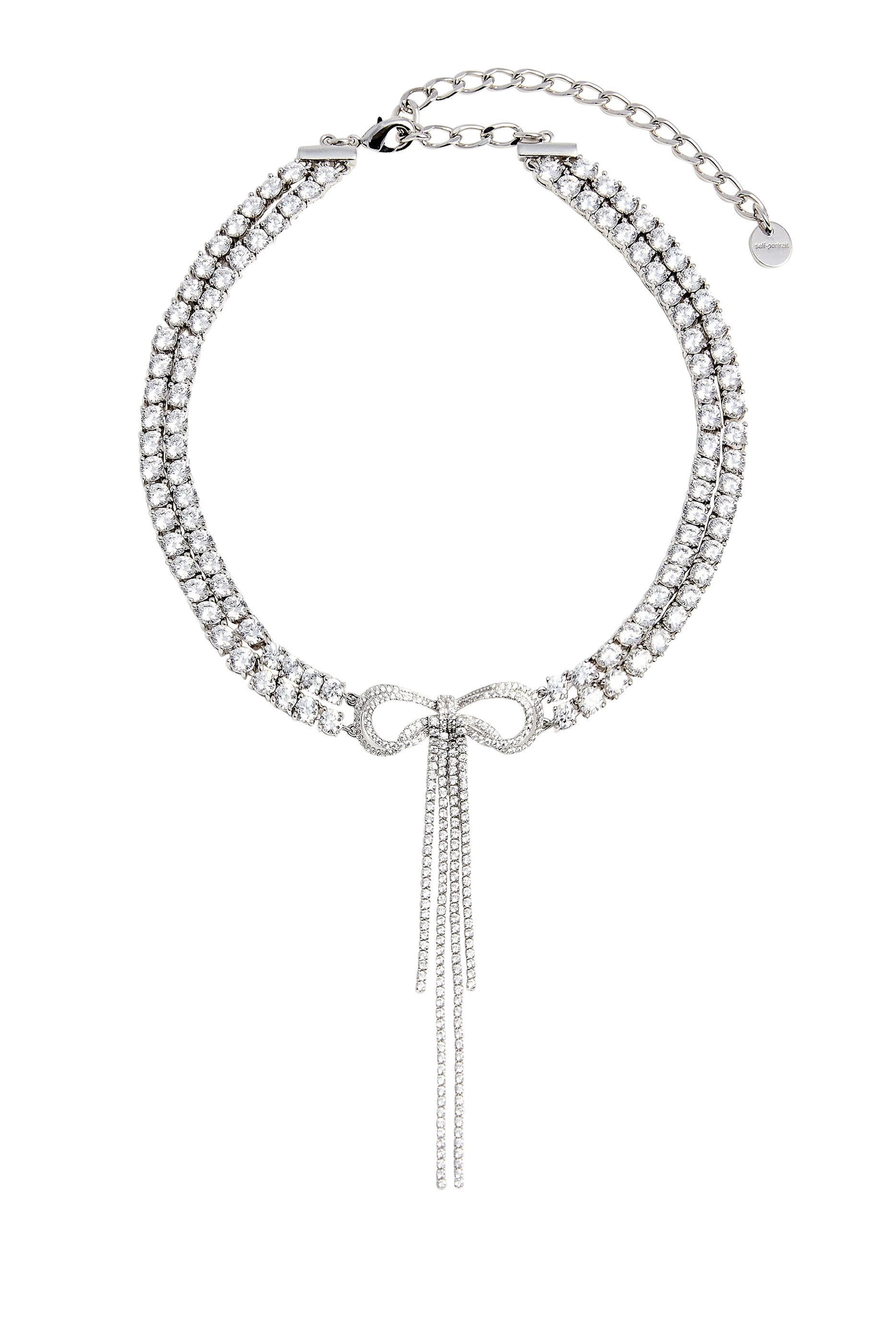 Double Crystal Bow Choker