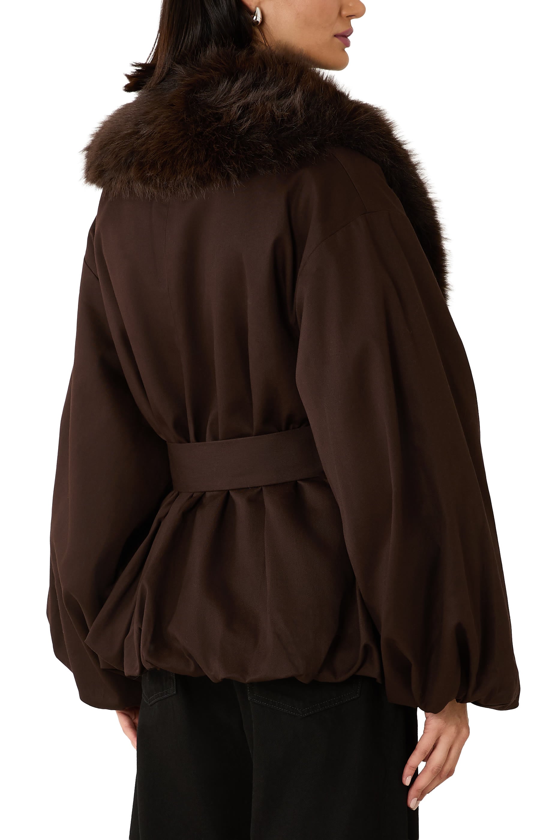 Fax Fur Collar Jacket