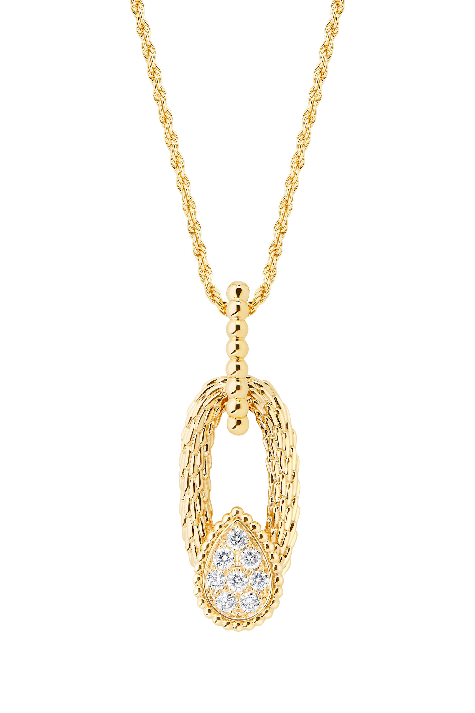 Serpent Bohème Vintage Pendant, 18K Yellow Gold & Diamonds