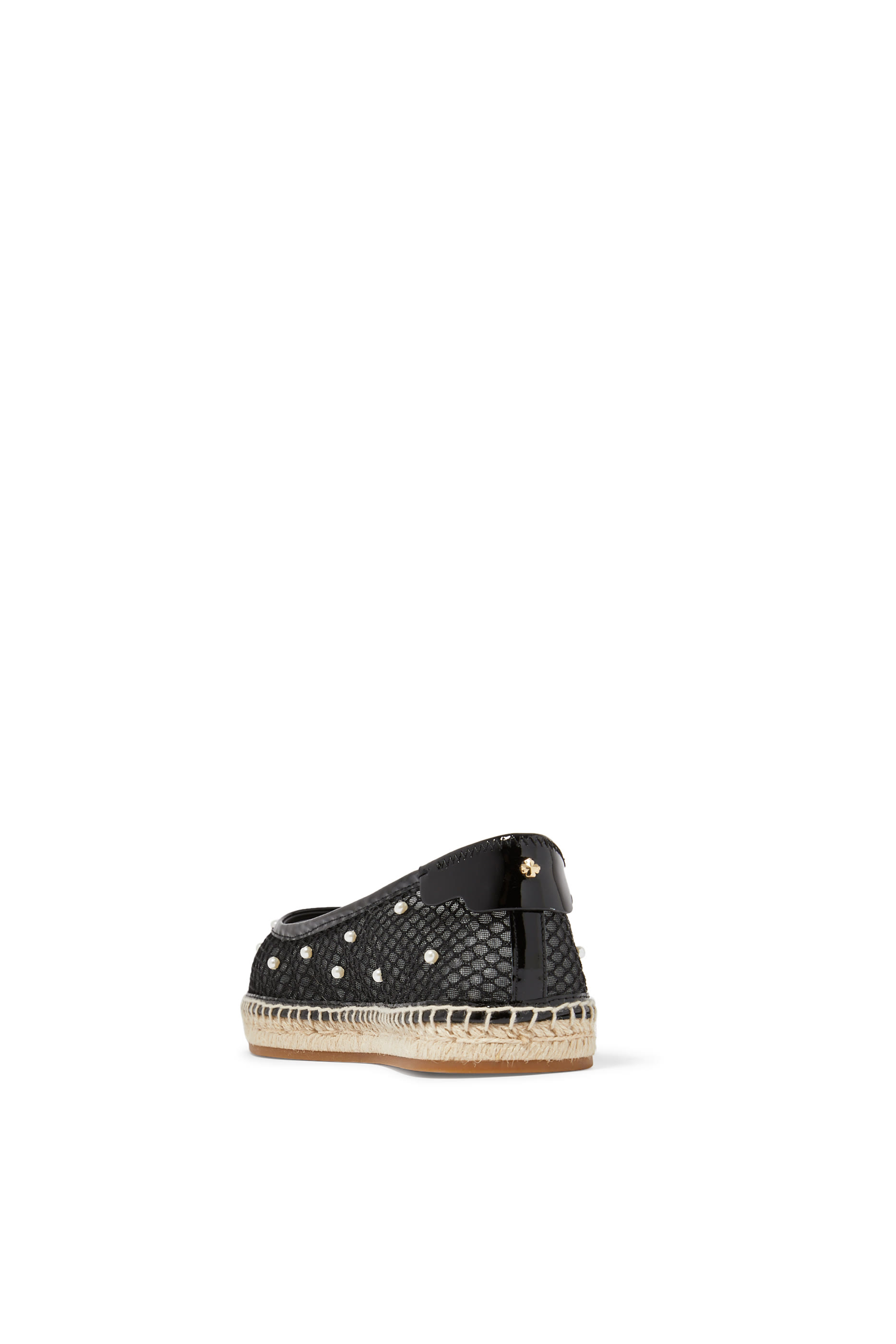 Pearl Fishnet Espadrille Ballet Flats