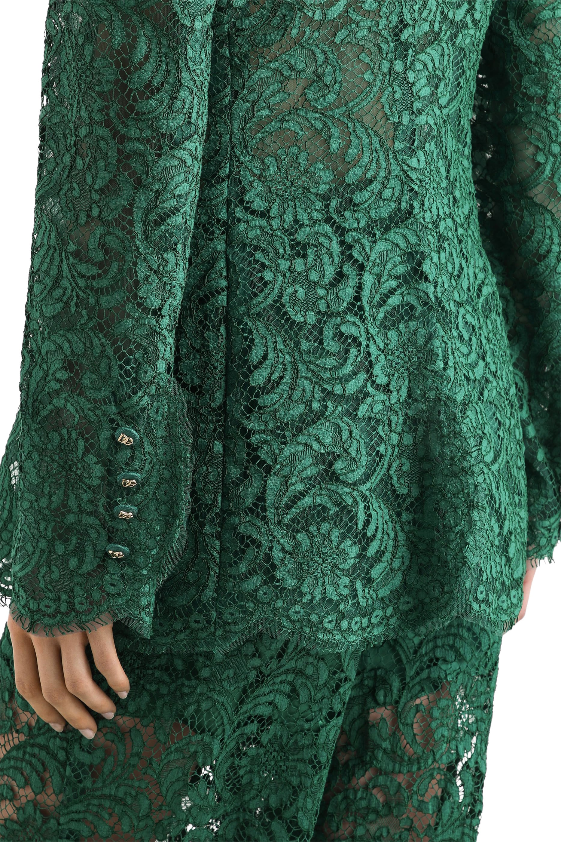 Double-Breasted Lace Jacket 