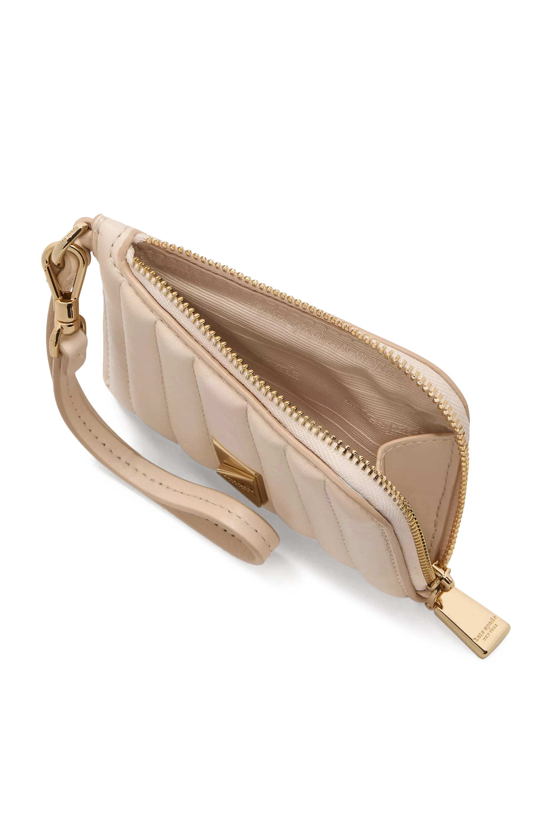 Deco Quilted Coin Card Case Wristlet 
