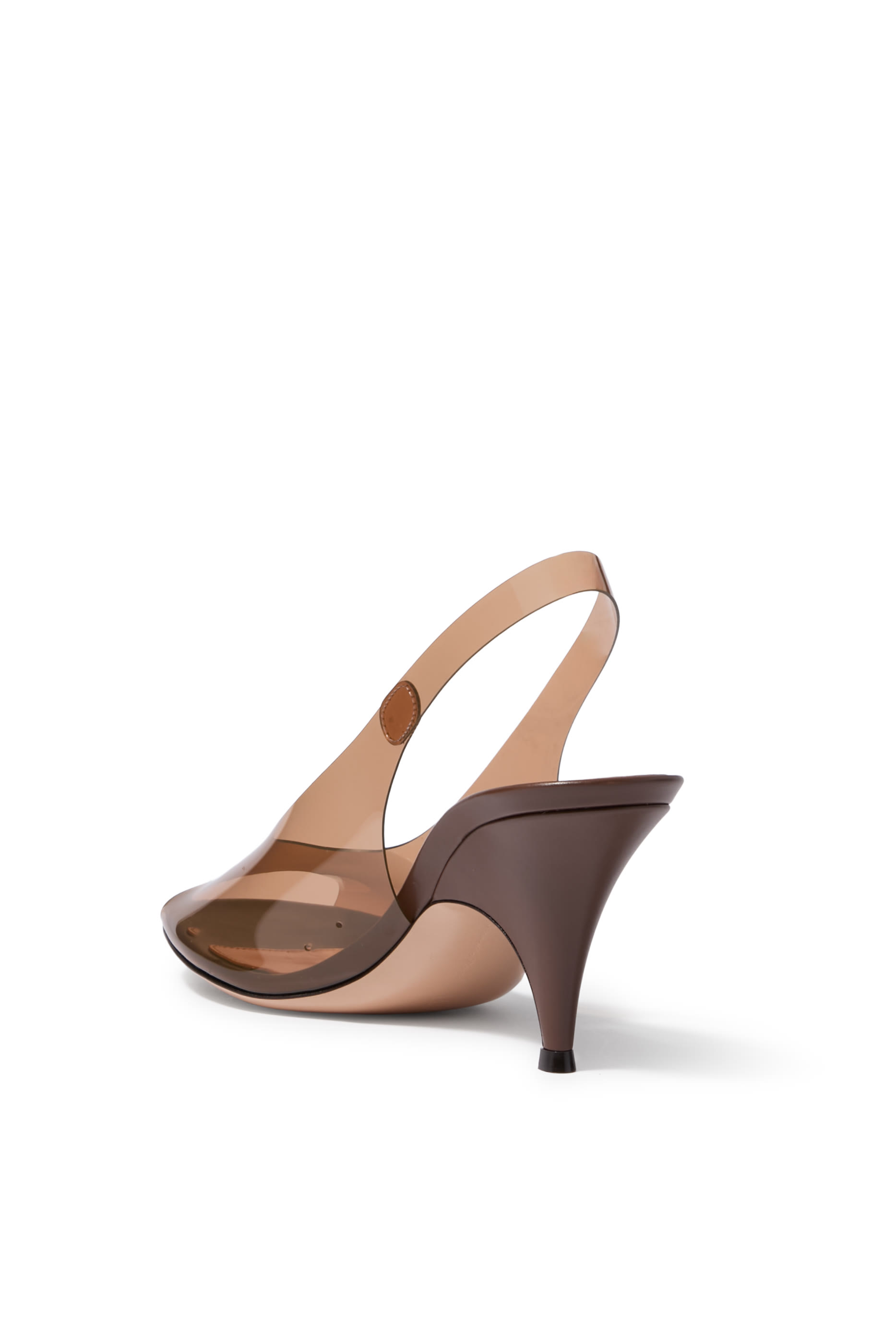 Amelie 70 Slingback Pumps in Plexi and Leather