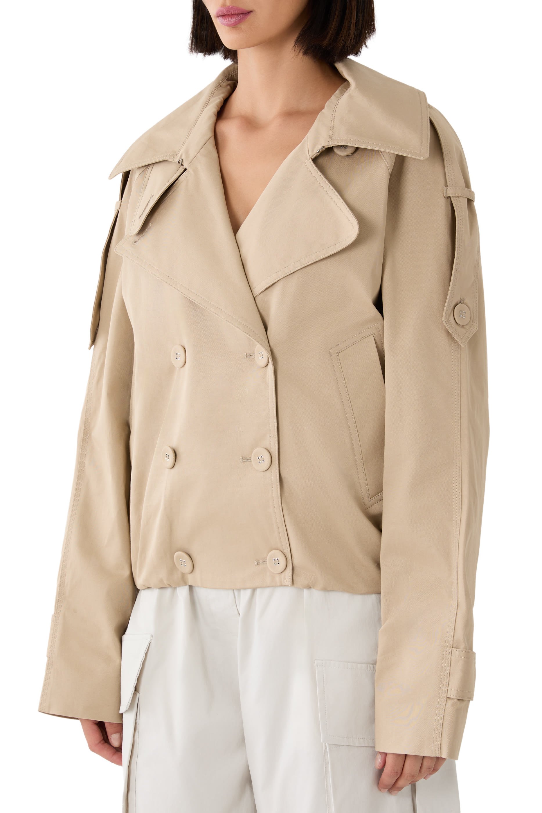 Twill Double-Breasted Trenchcoat