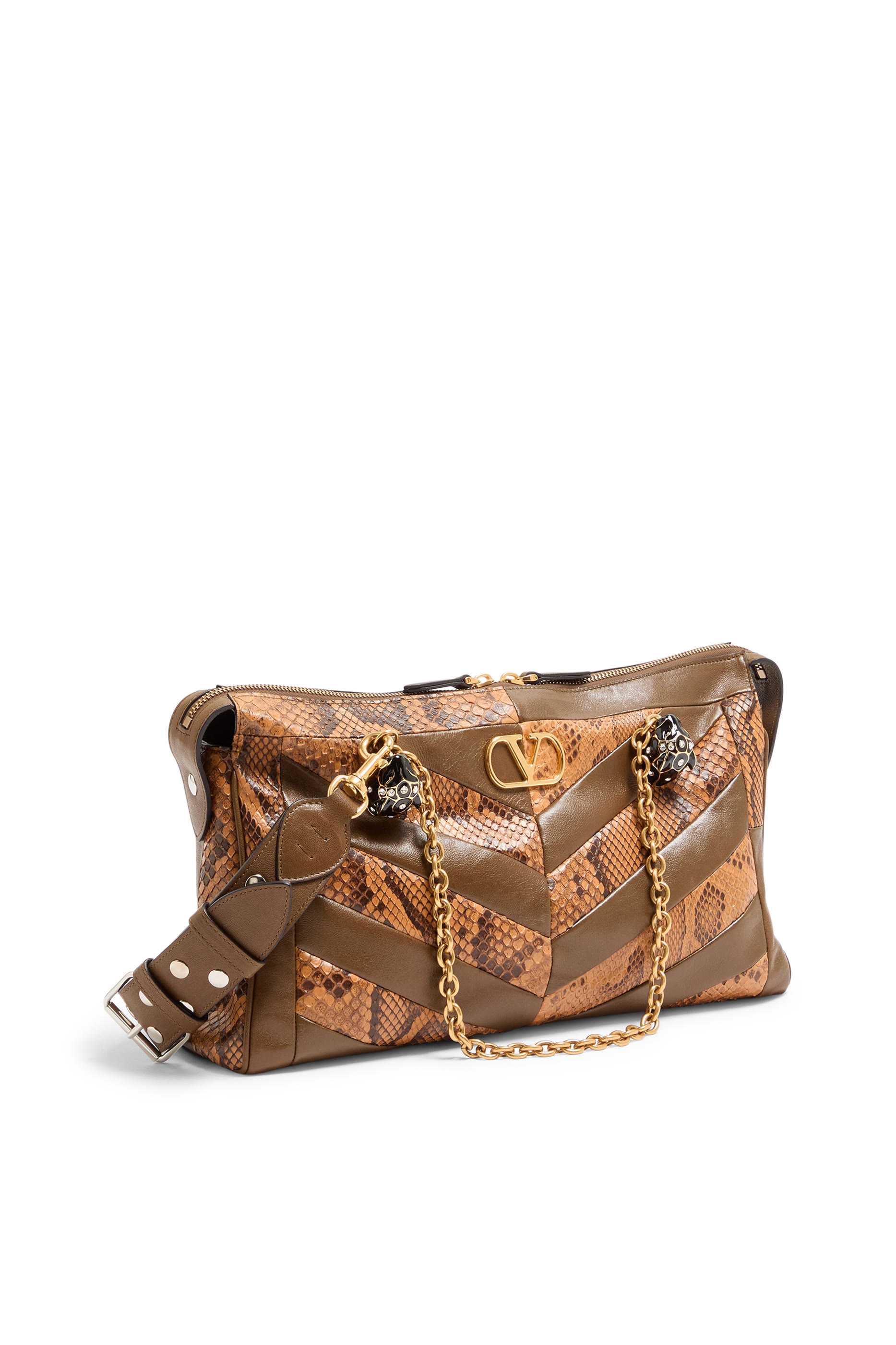  Panthea Medium Shoulder Bag with Chevron Pattern