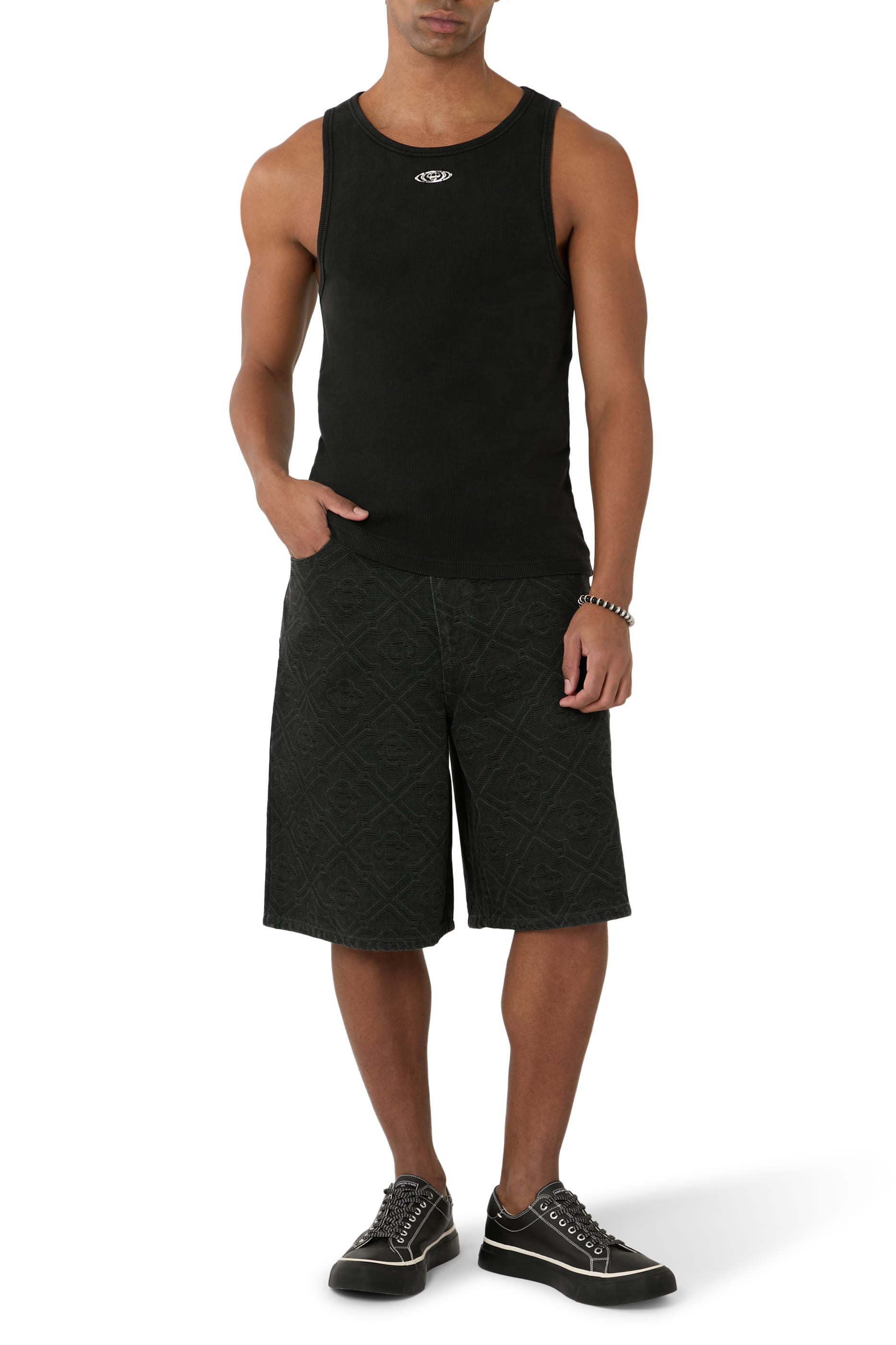 Faded Ribbed Tank Top