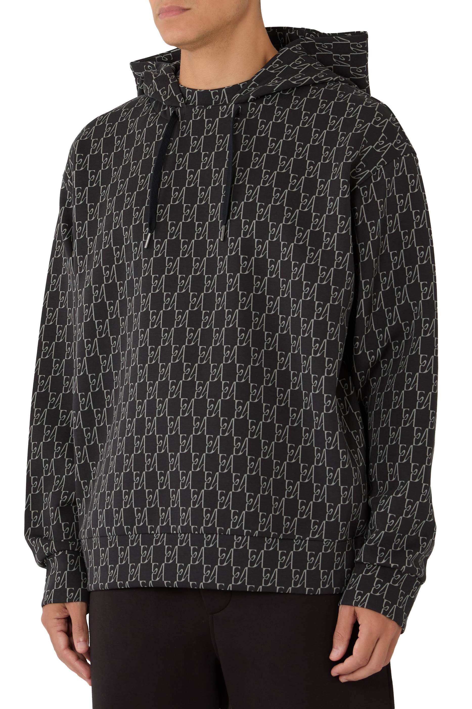 All-Over Logo Print Hoodie 
