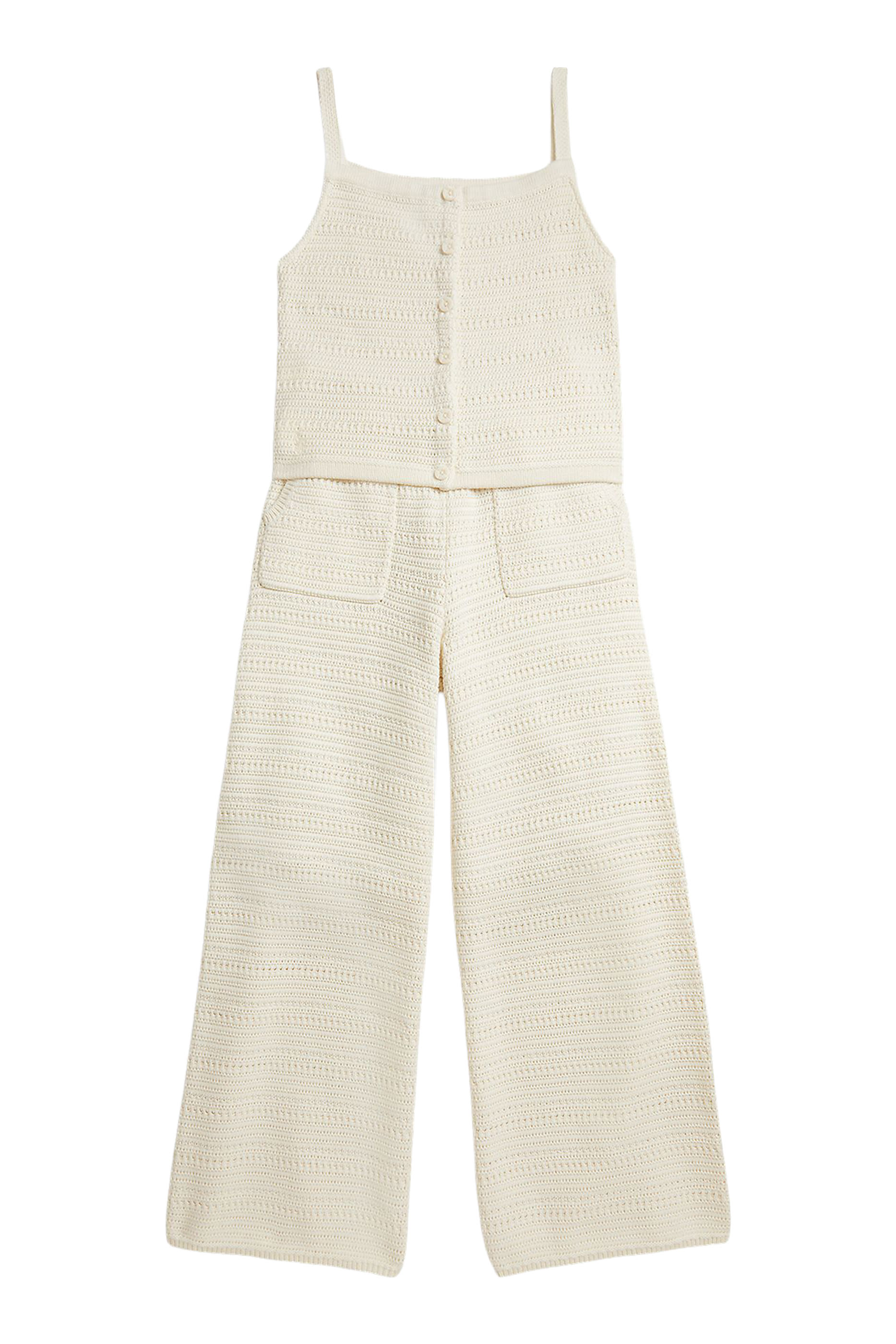 Kids Crocheted Cotton Jumper Top & Trousers 