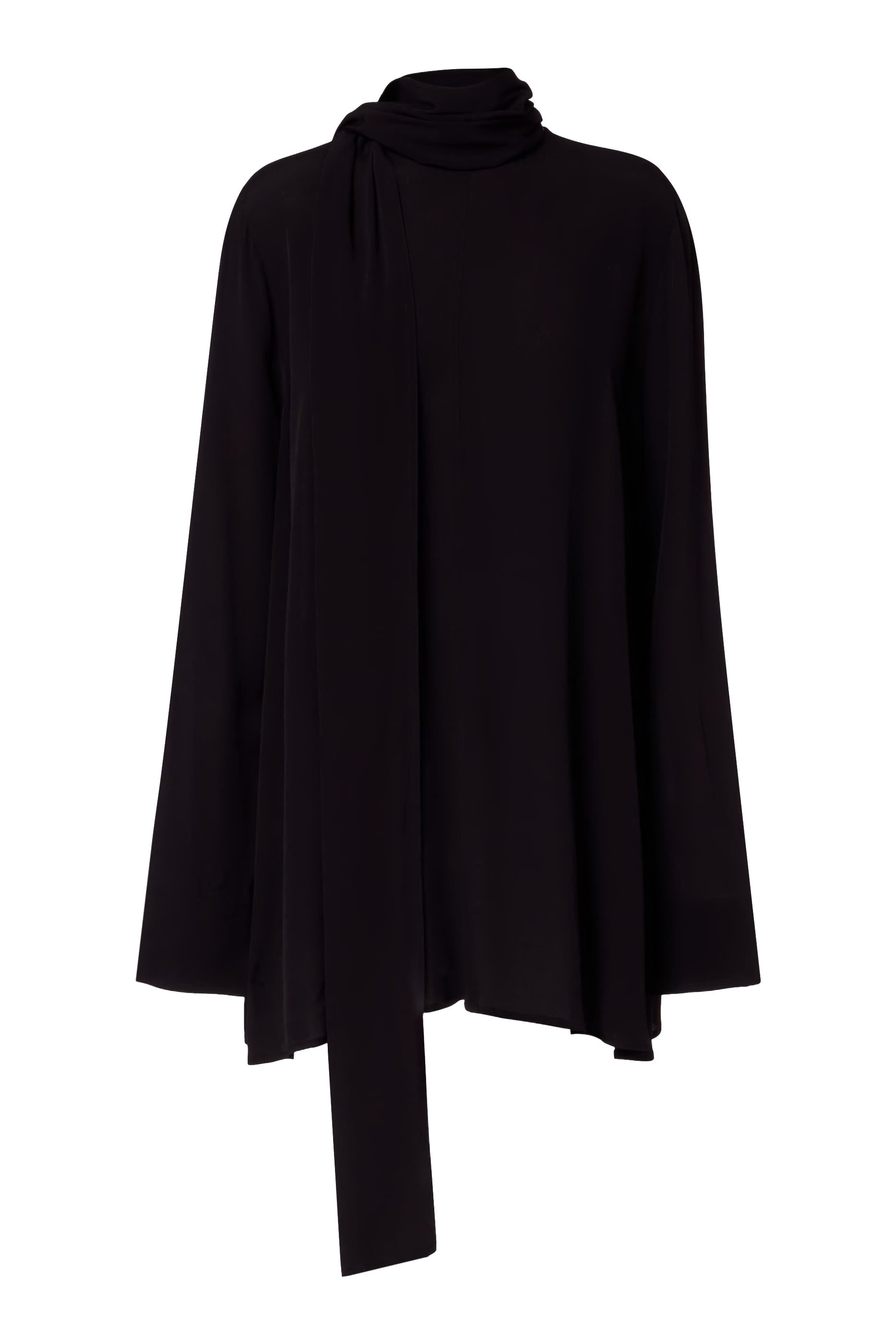 Draped Scarf Blouse