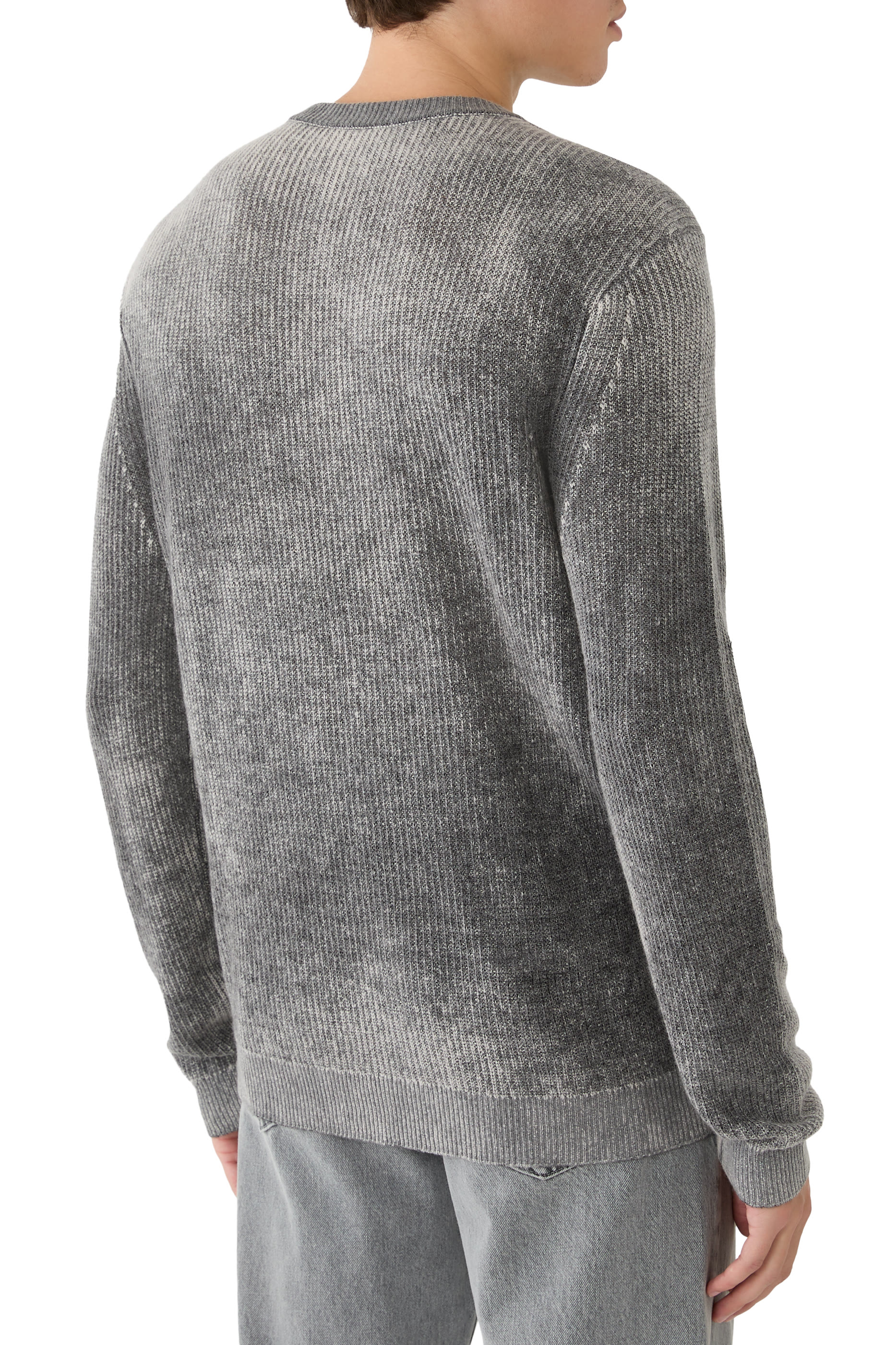 Mélange Print Ribbed Sweater