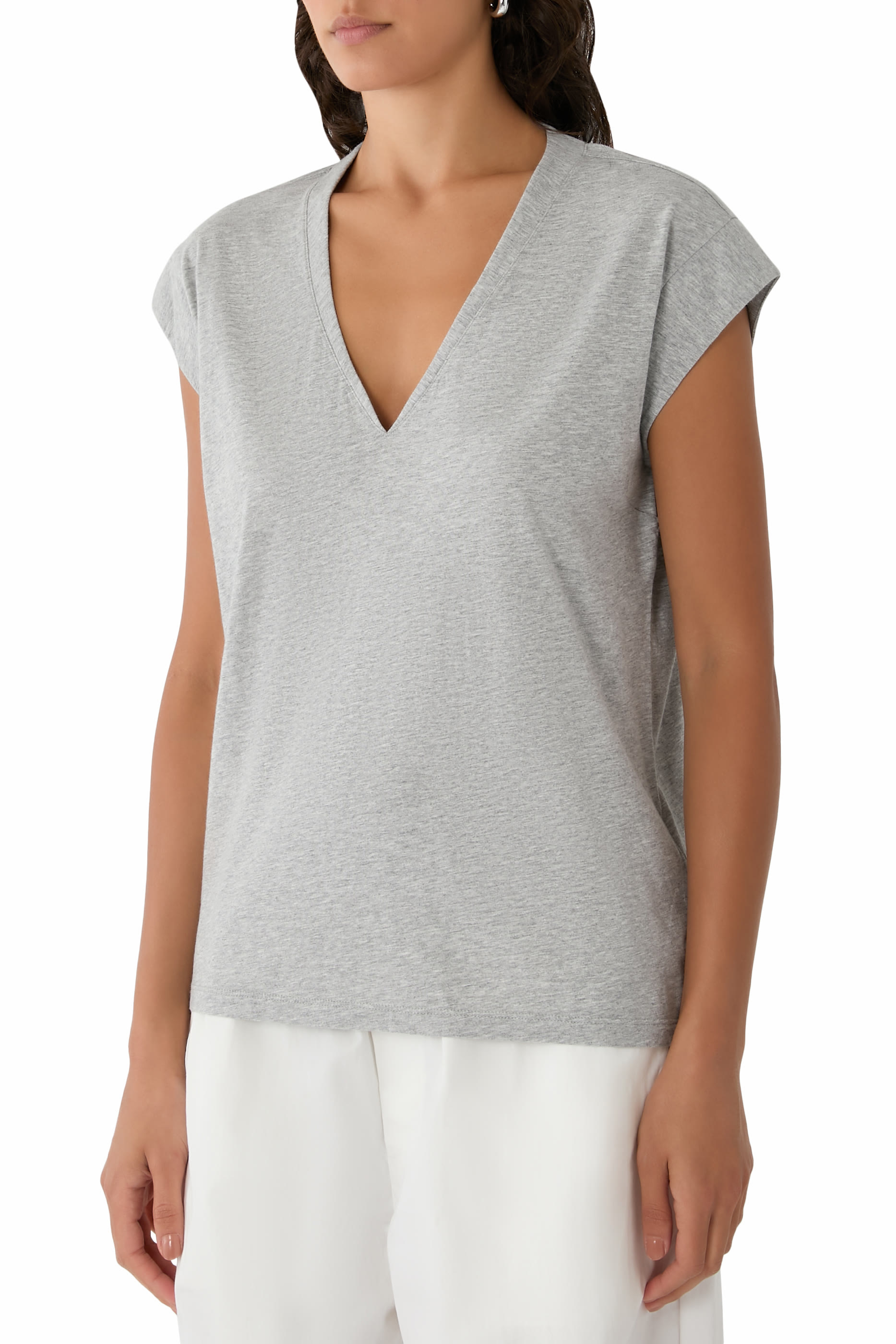 Le Mid-Rise V-Neck T-Shirt