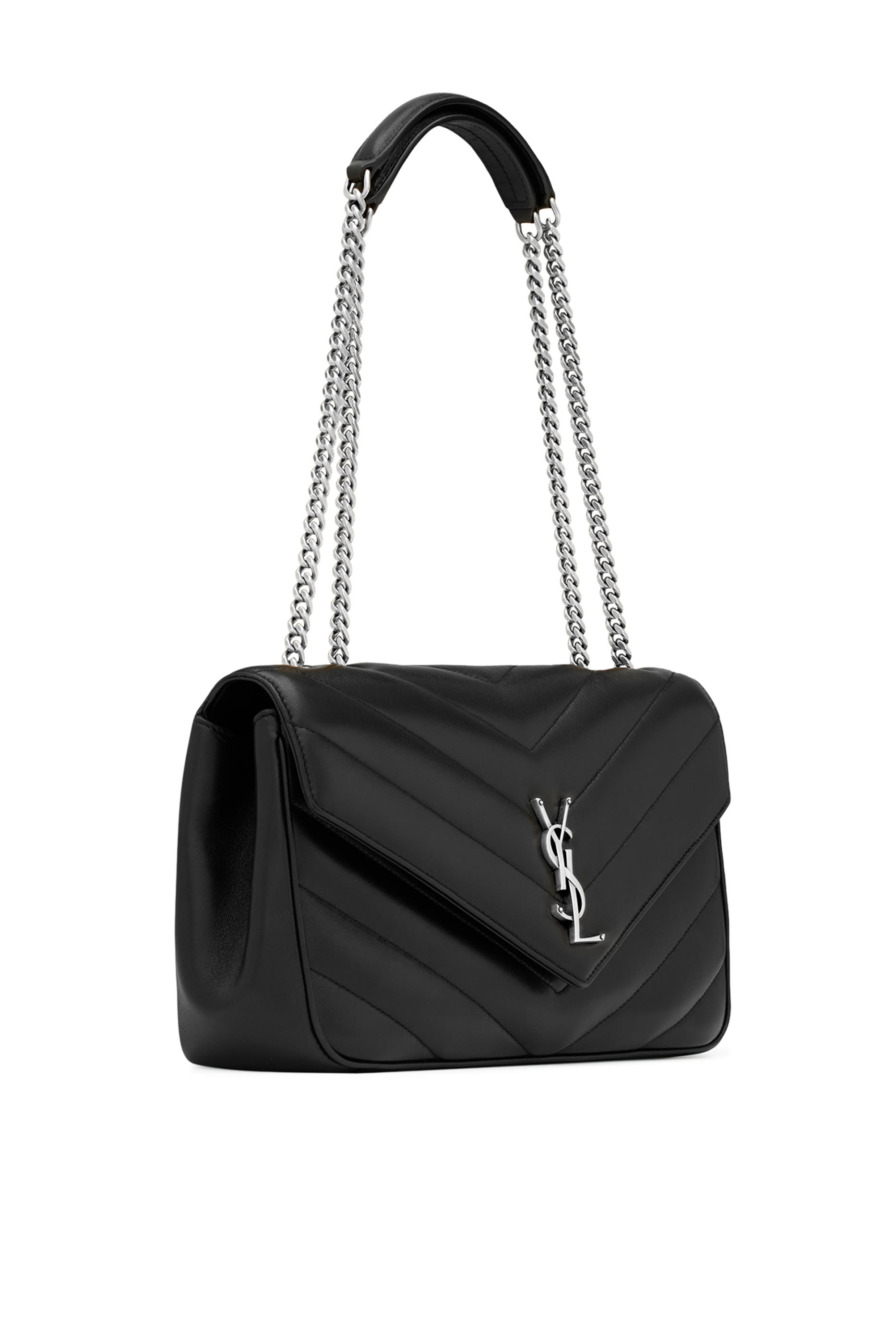  Loulou Medium Chain Bag In Matelass&eacute; Lambskin