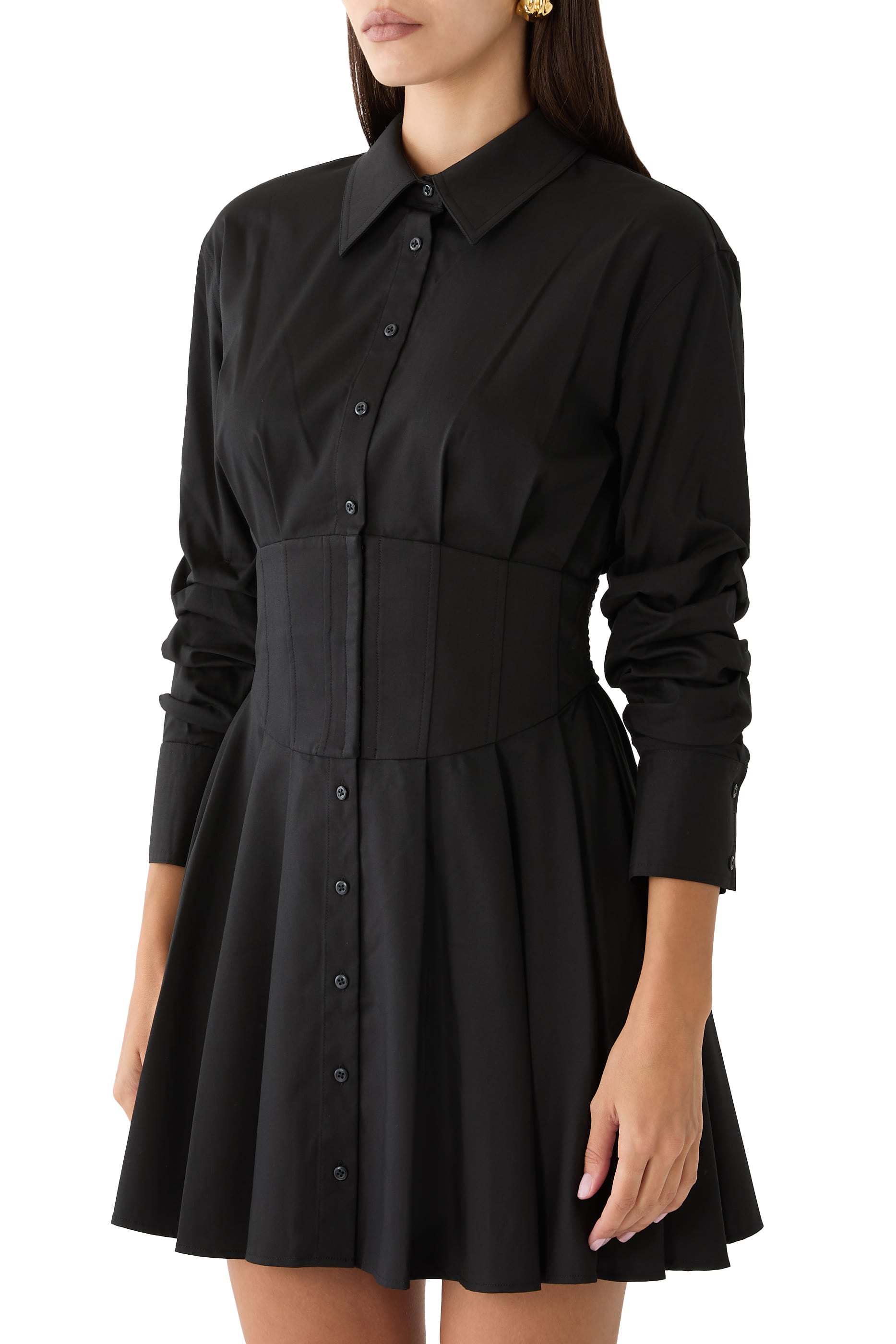 Edie Corset Button Down Mini Dress