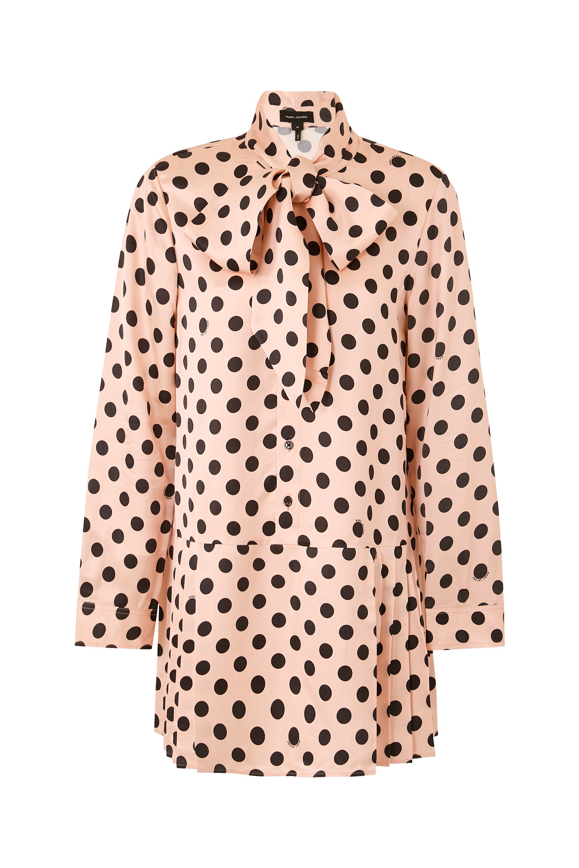 Dots Bow Pleated Dress