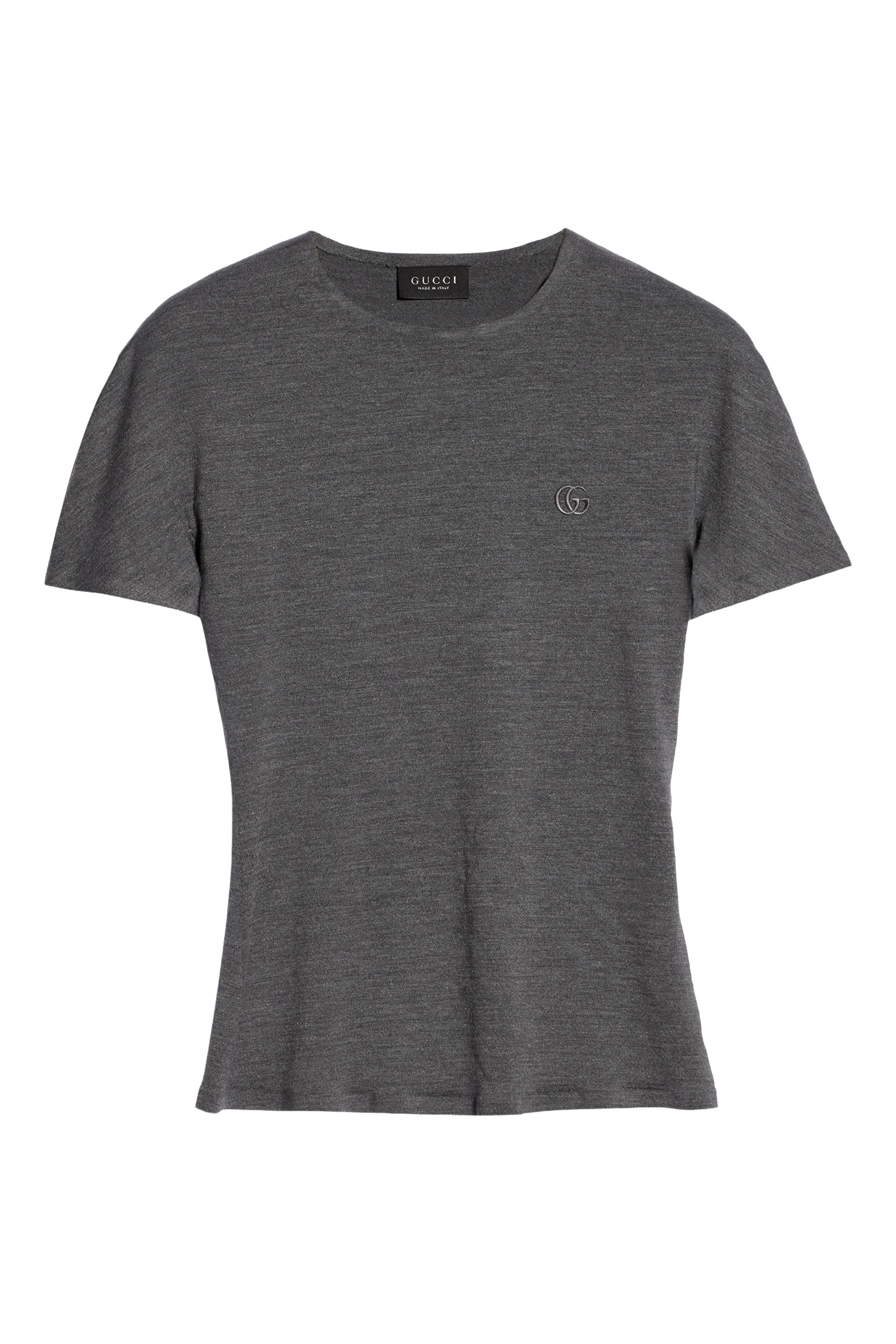 Silk Jersey T-Shirt with Embroidery