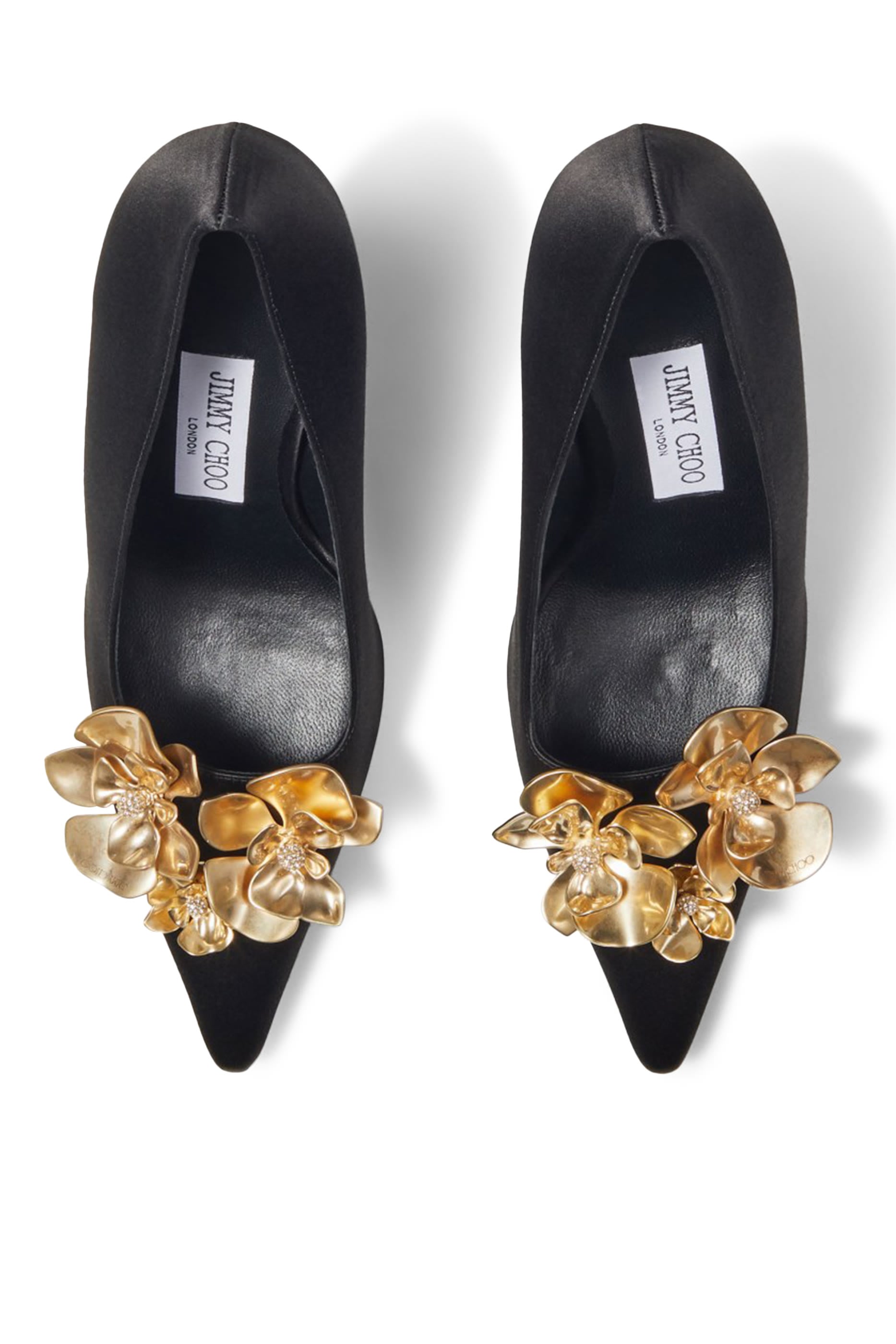  Ixia Satin 95 Pumps with Flowers 