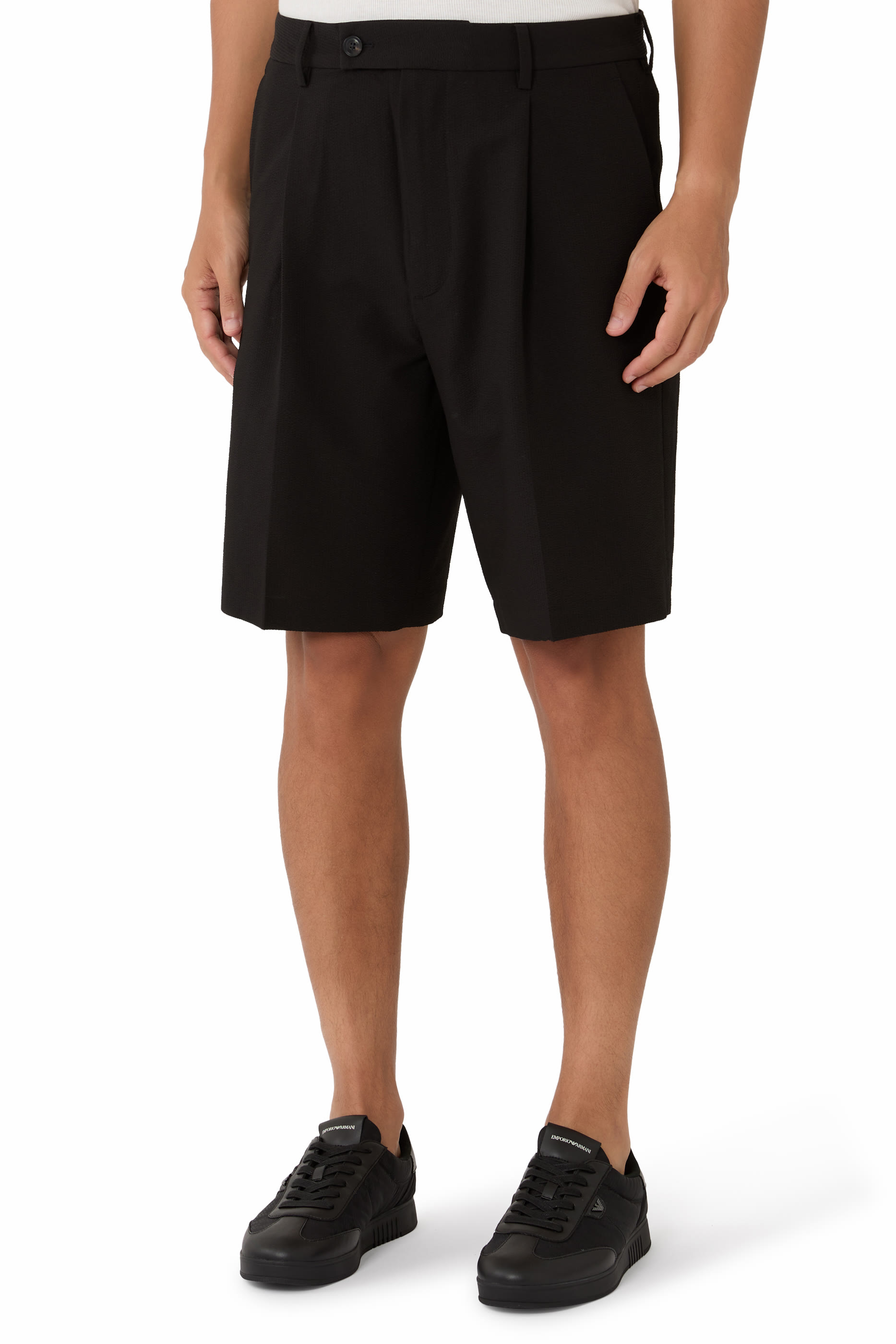 Down and Feather Padding Bermuda Shorts