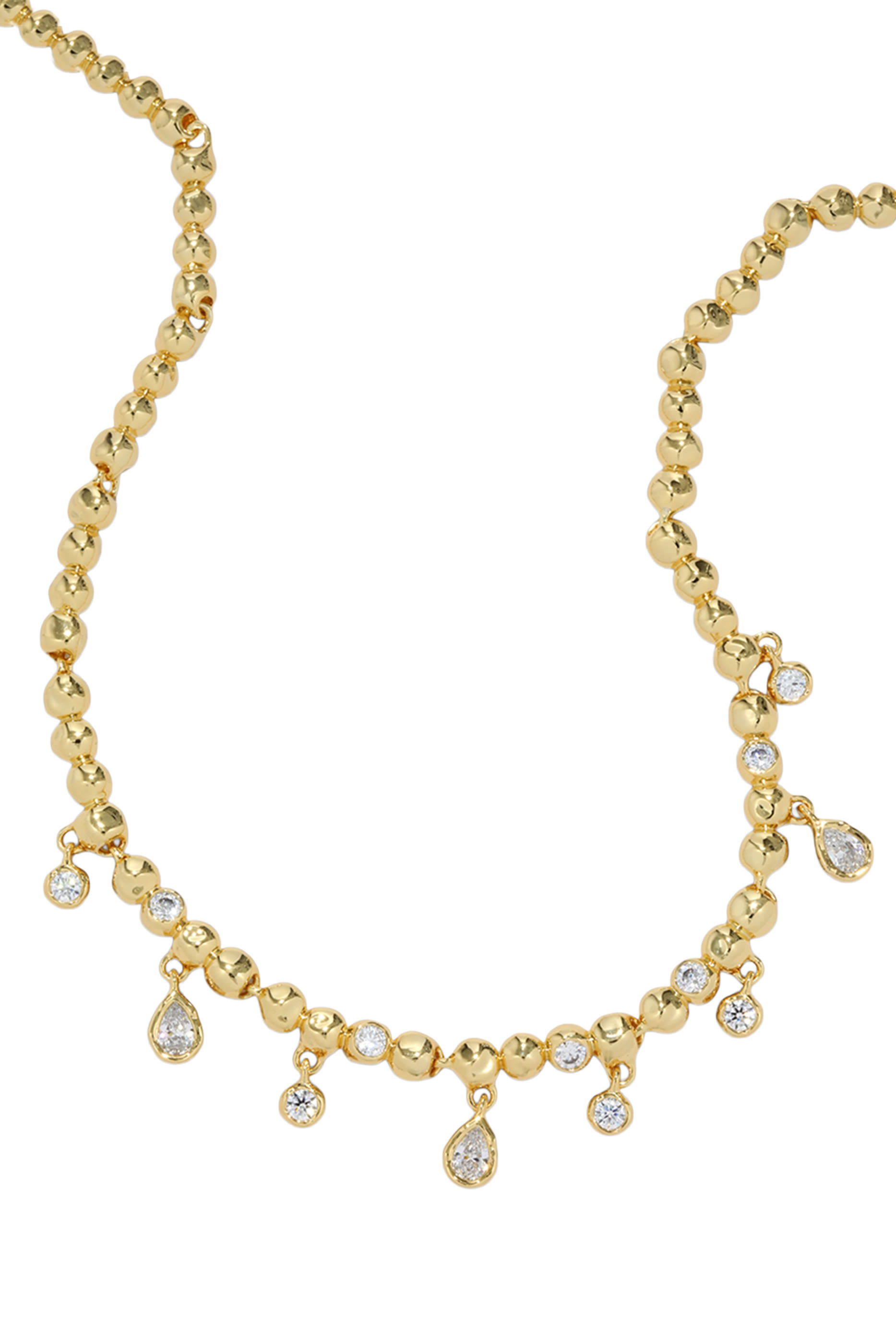 Asterales Crystal Charm Ball Chain Necklace