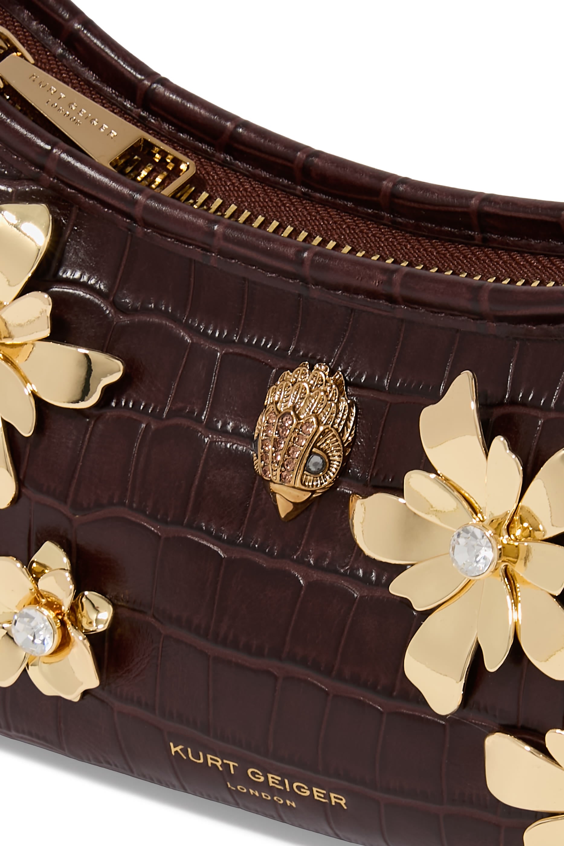 Medium Embossed Leather Sling Bag 