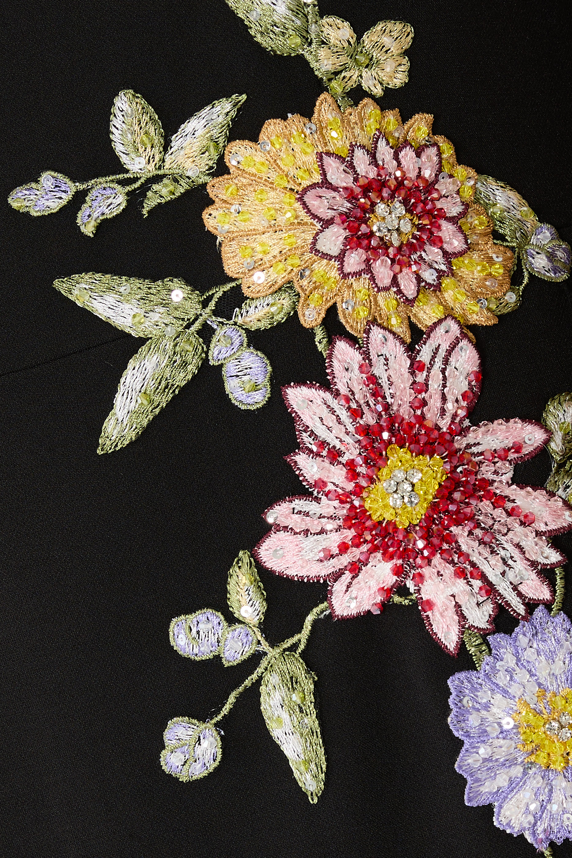 Scallop Stretch Crepe Gown