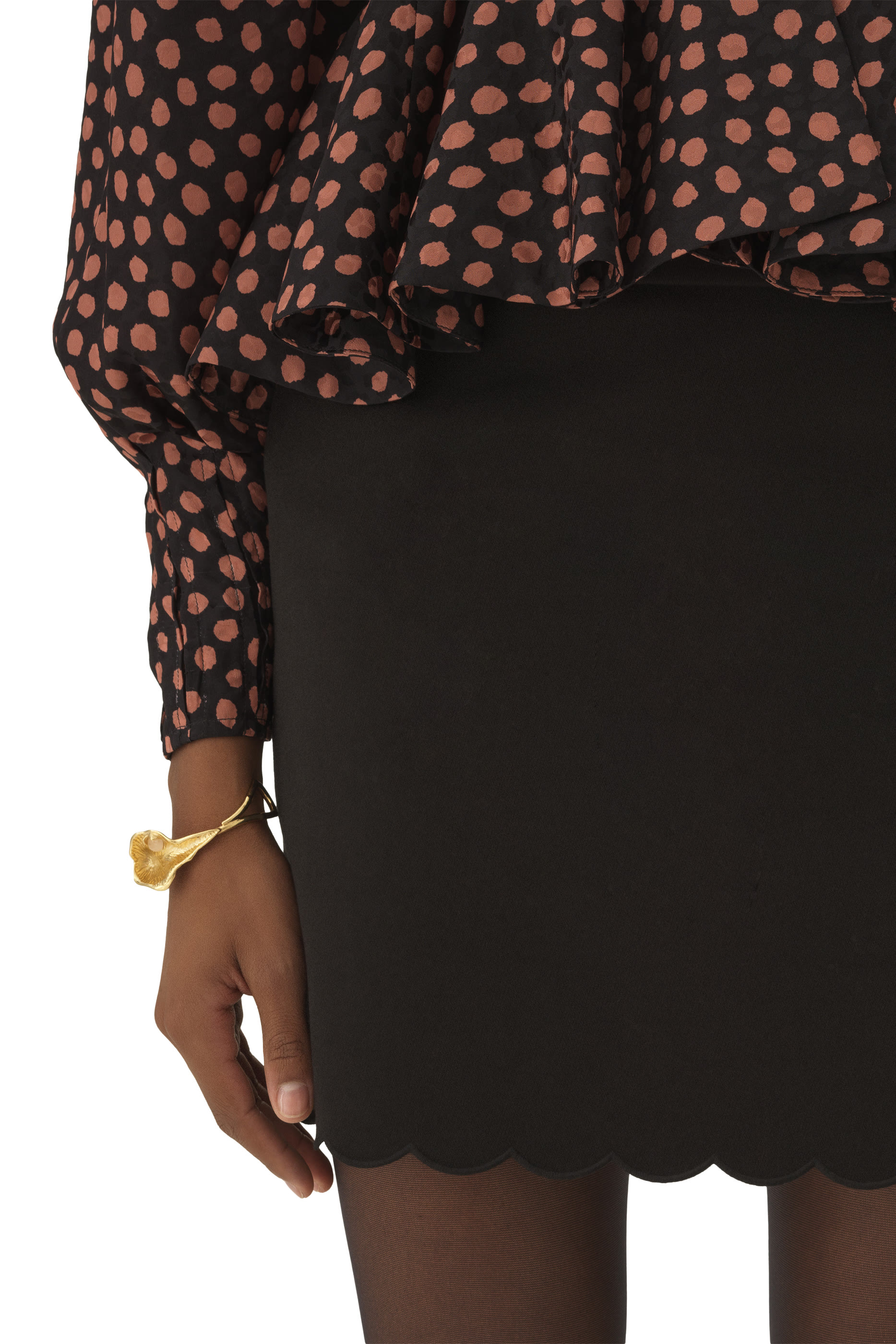 Scalloped Mini Skirt