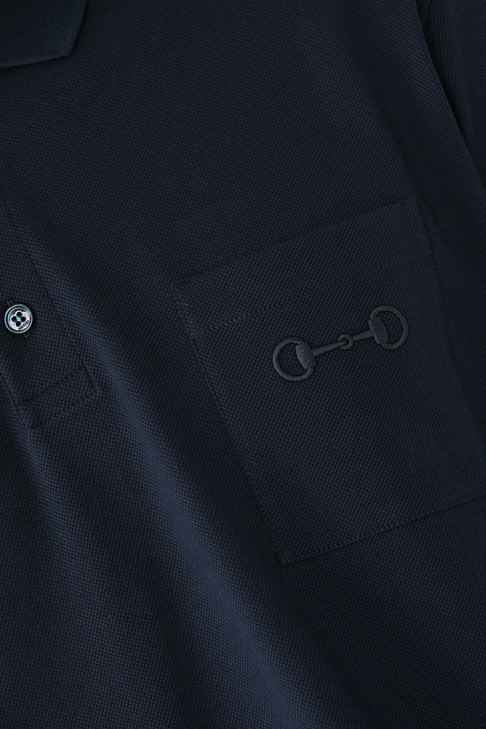  Cotton Piquet Polo Shirt with Embroidery