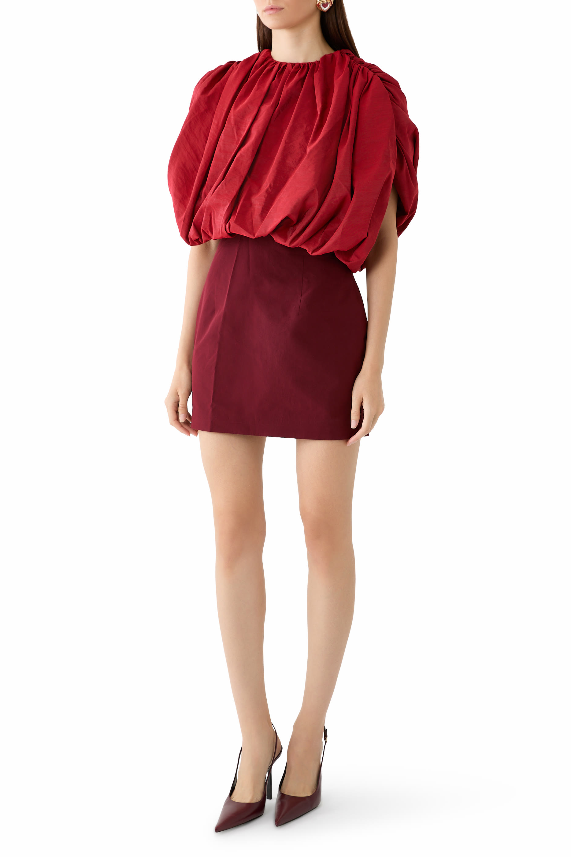 Gathered Top Mini Dress