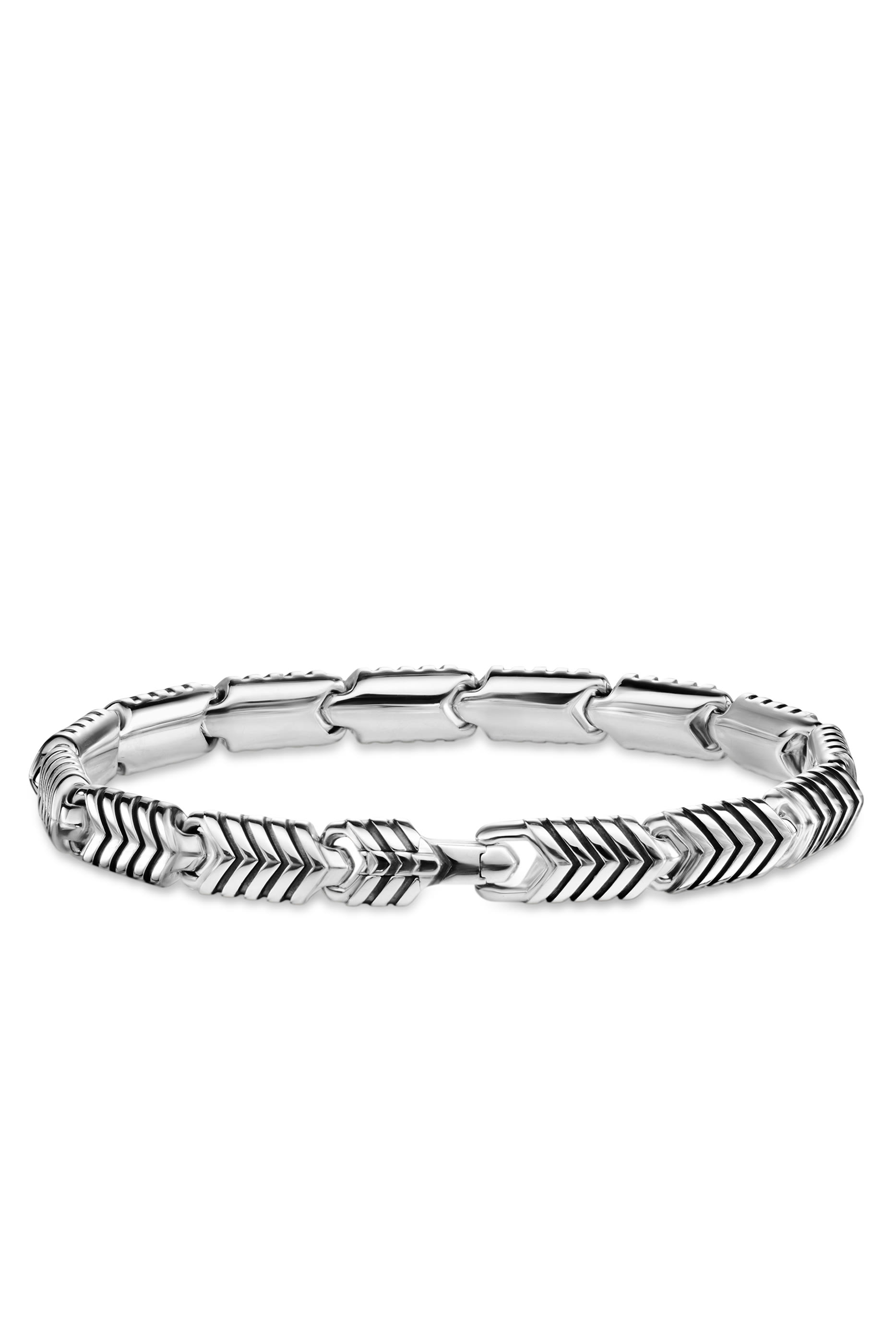  Chevron Link Bracelet, Sterling Silver