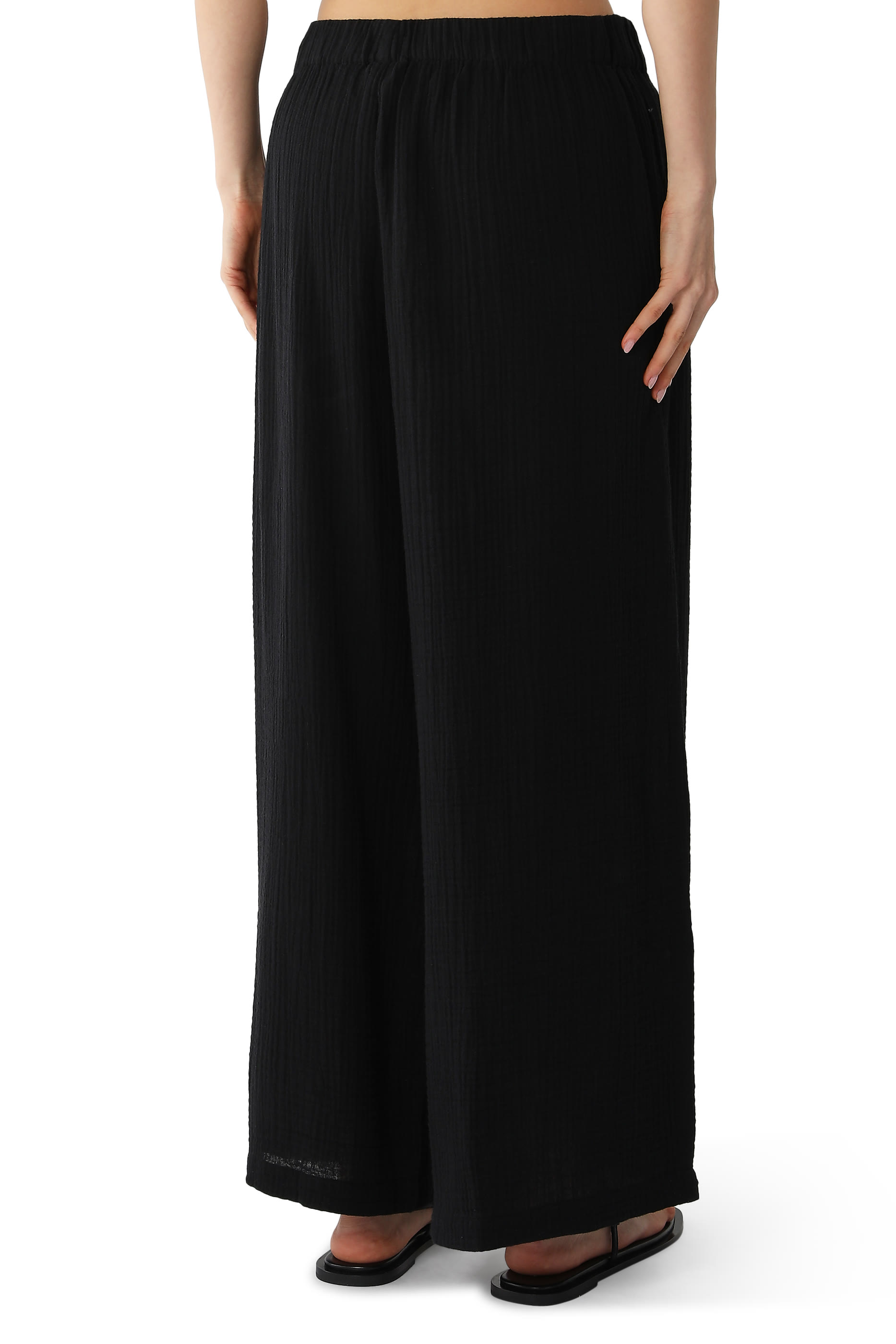 Doubleweave Wide-Leg Pants