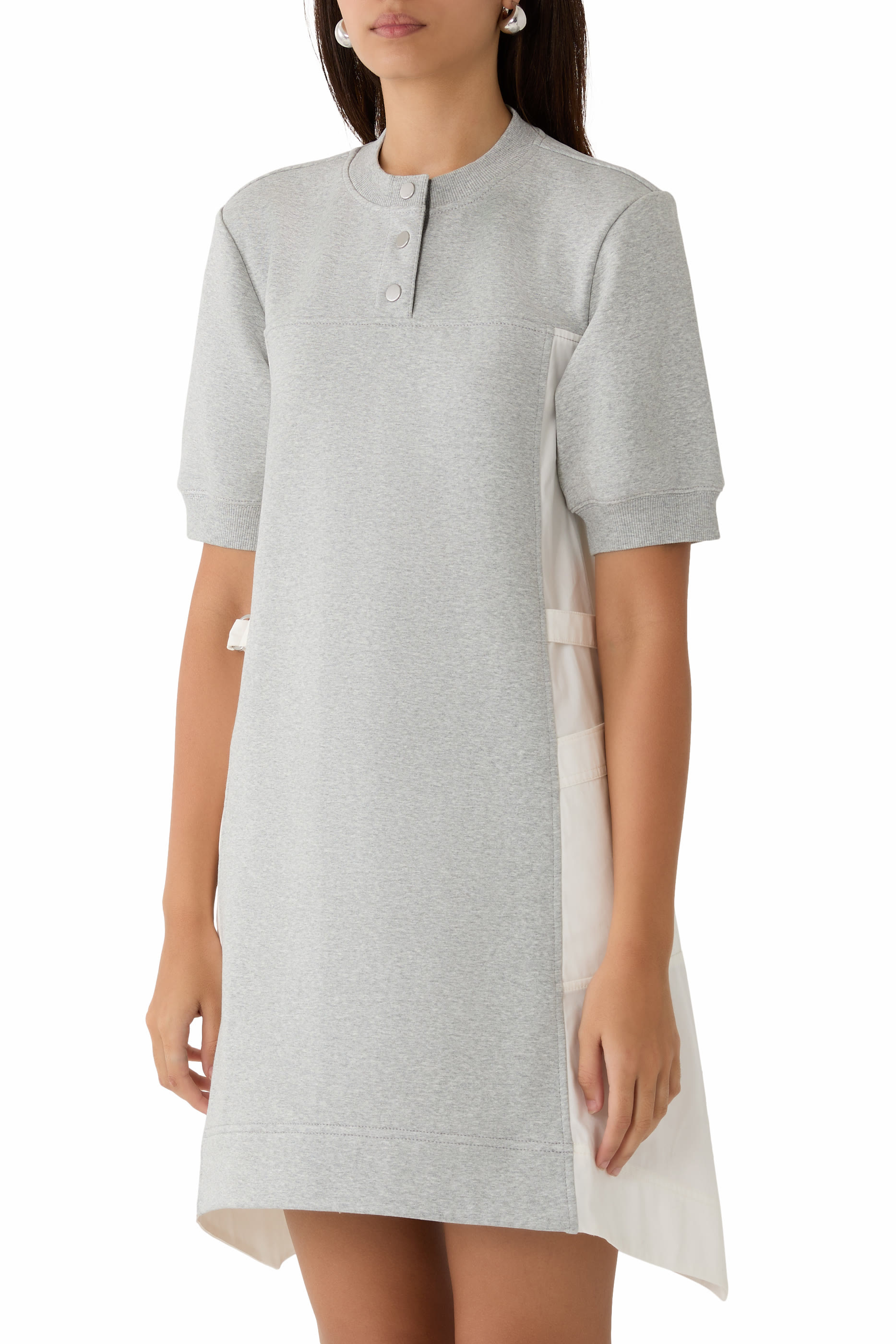 Elbow Sleeves Sweatshirt Dress