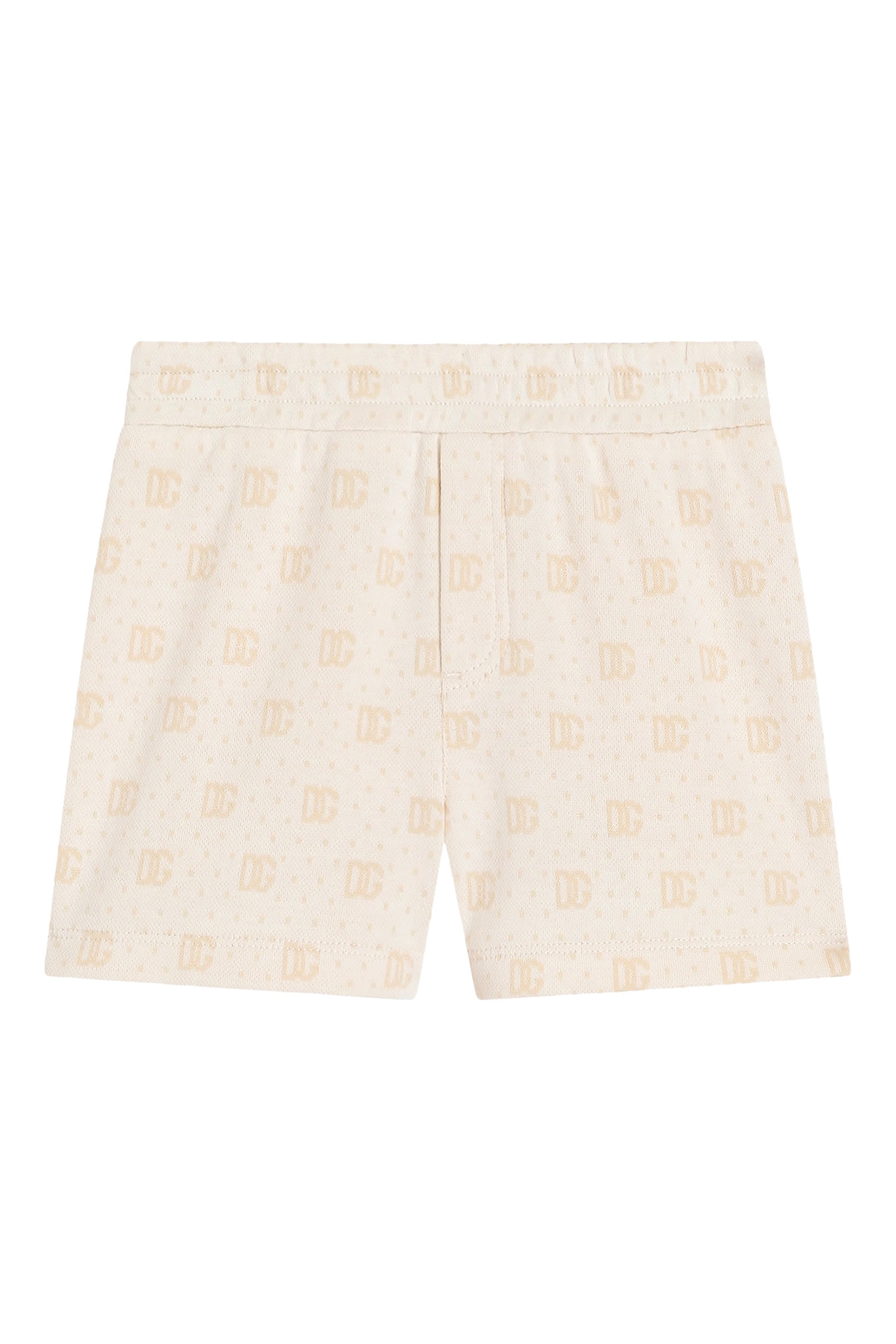 Kids DG Pattern and Polka Dots Jacquard Bermuda Shorts