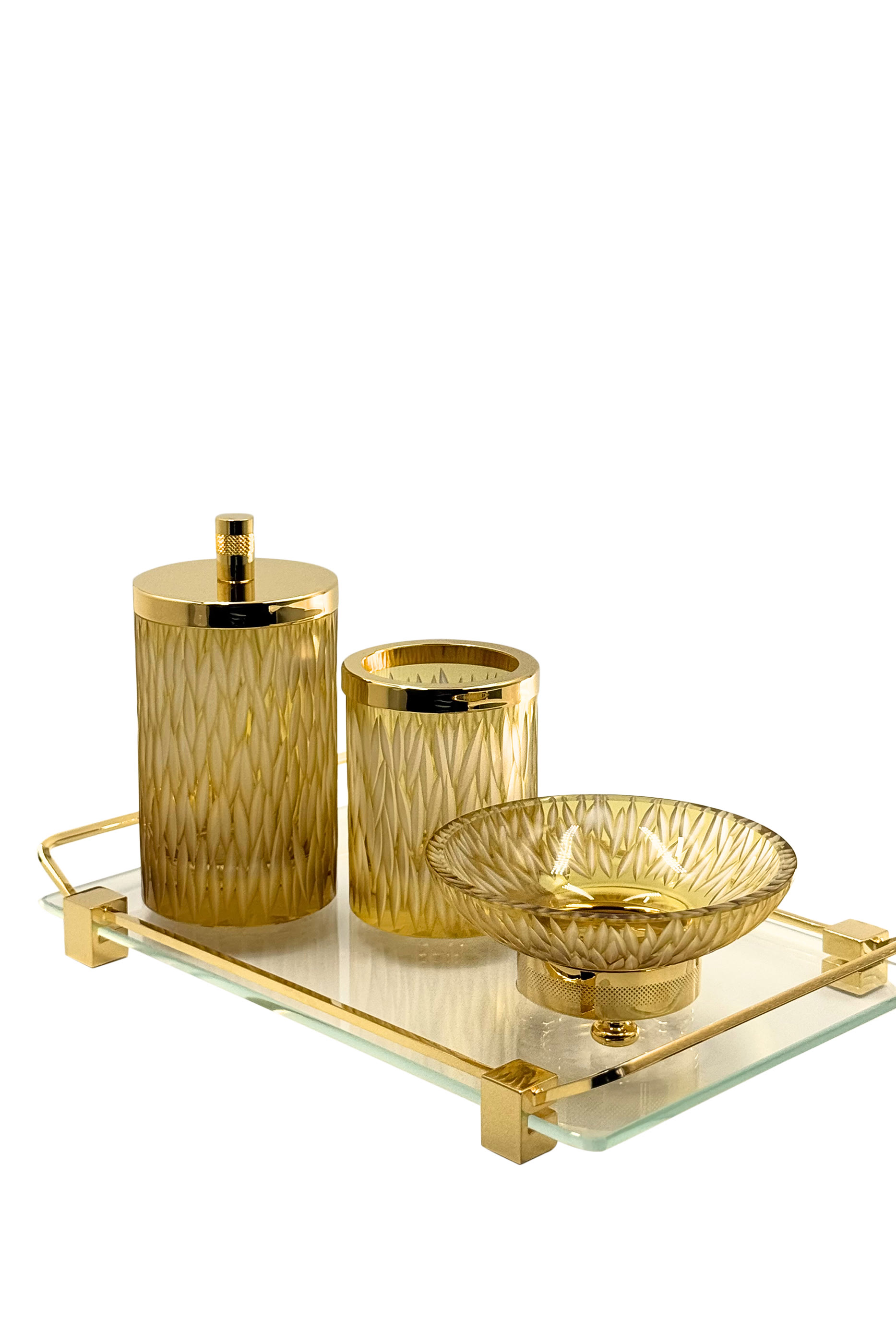 Amber Blaze Cotton Ball Jar