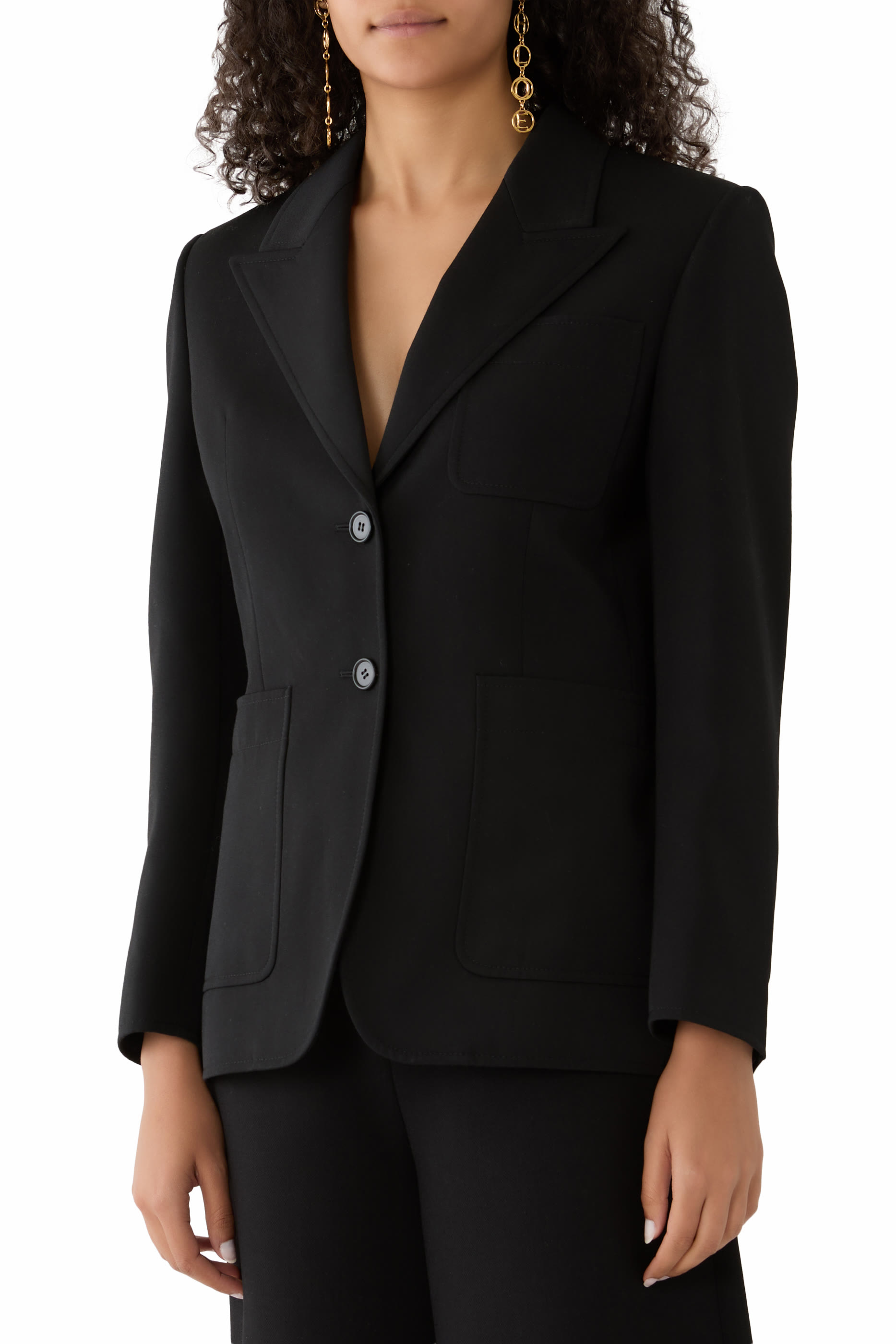 Single-Breasted Tailored Jacket