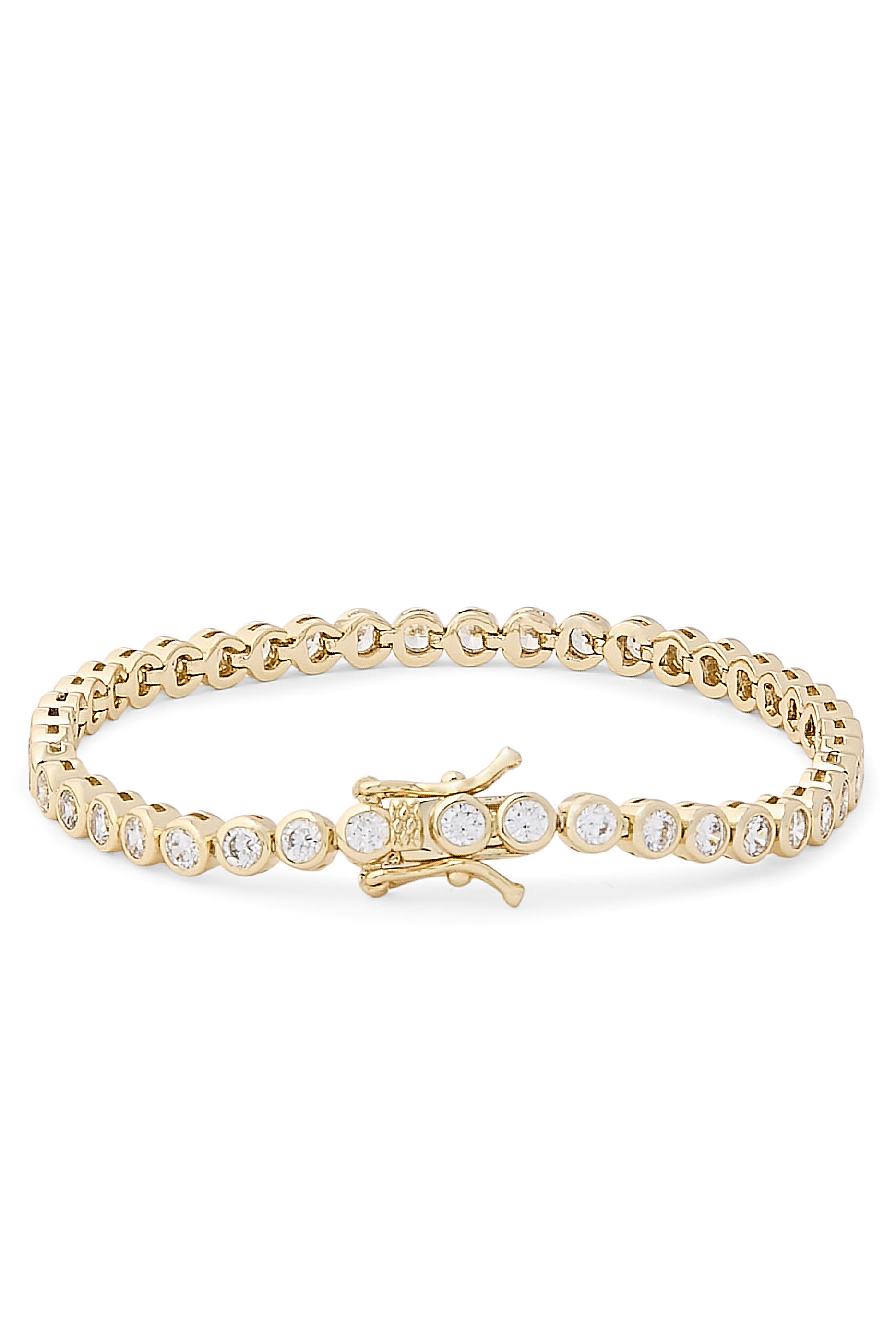 Round Bezel Set CZ Bracelet