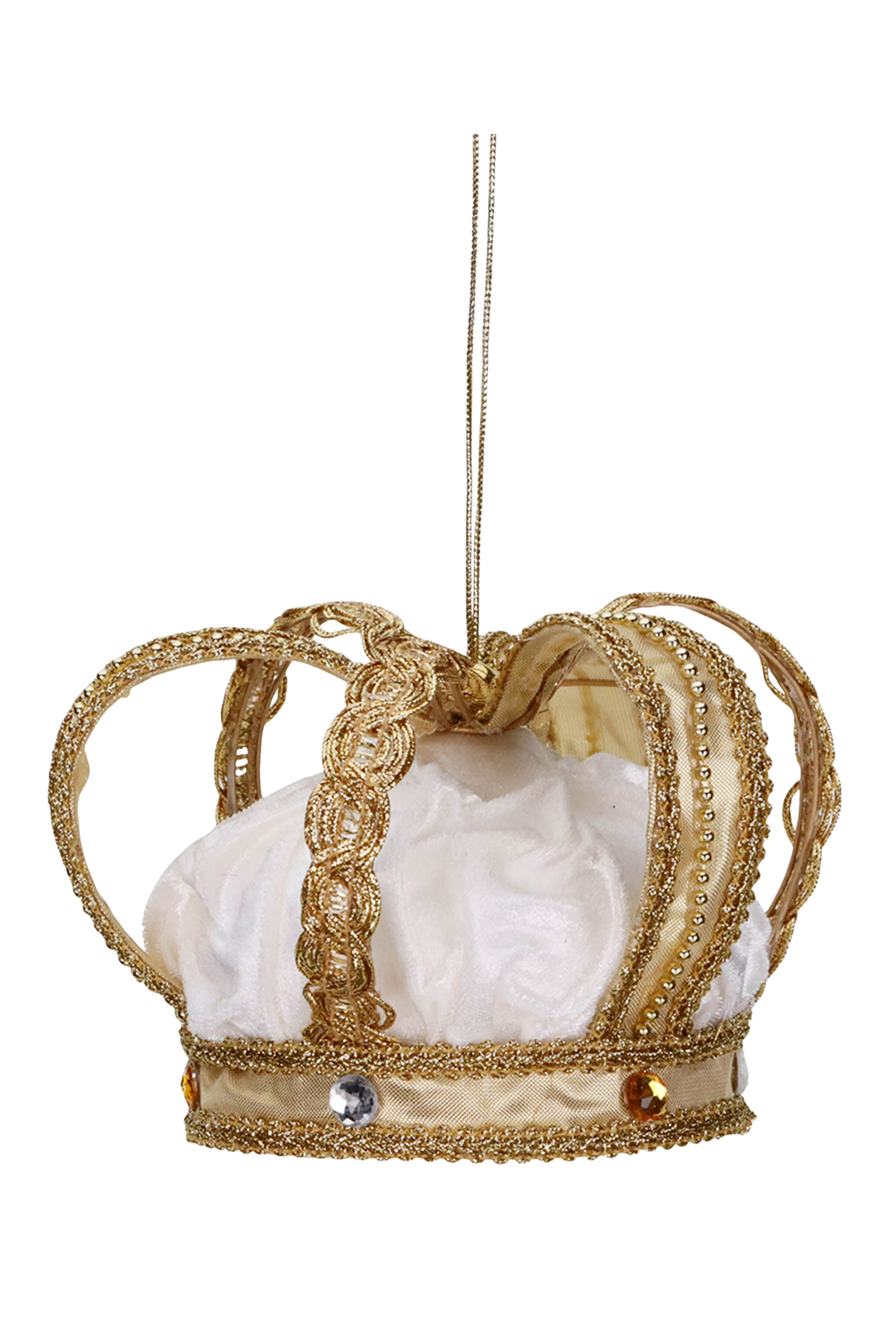 Fabric Velvet Crown Ornament