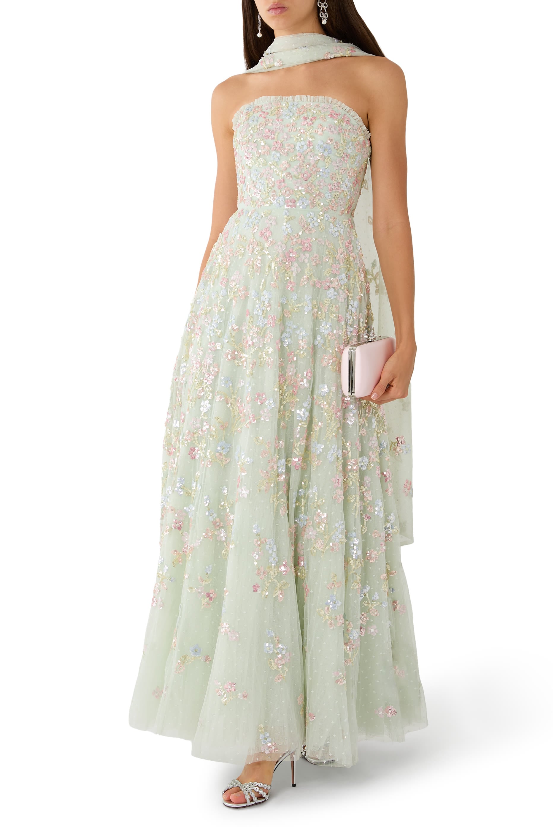  Forget-Me-Not Strapless Gown