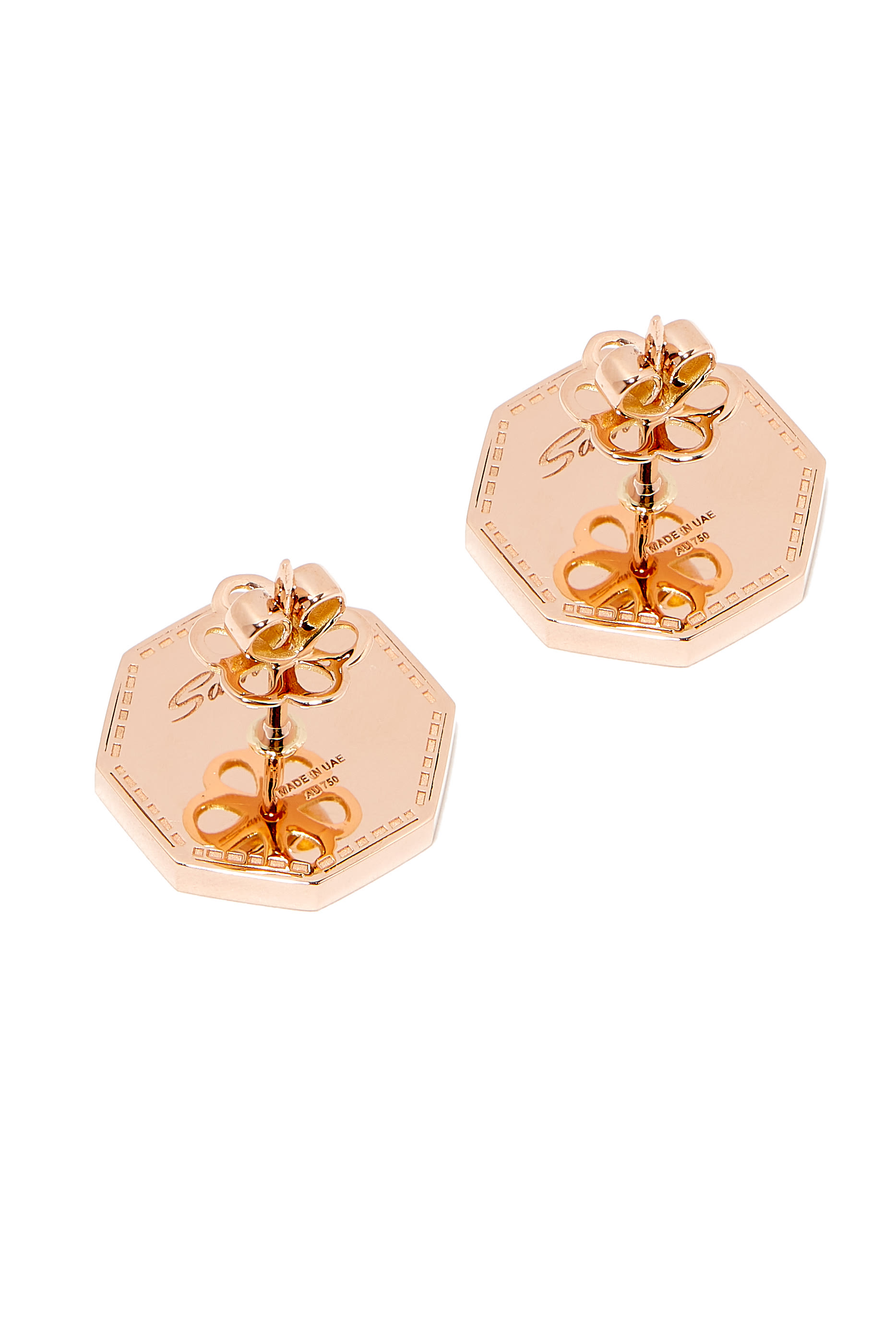 Classic Turath Small Earrings, 18k Pink Gold & Mother-of-Pearl
