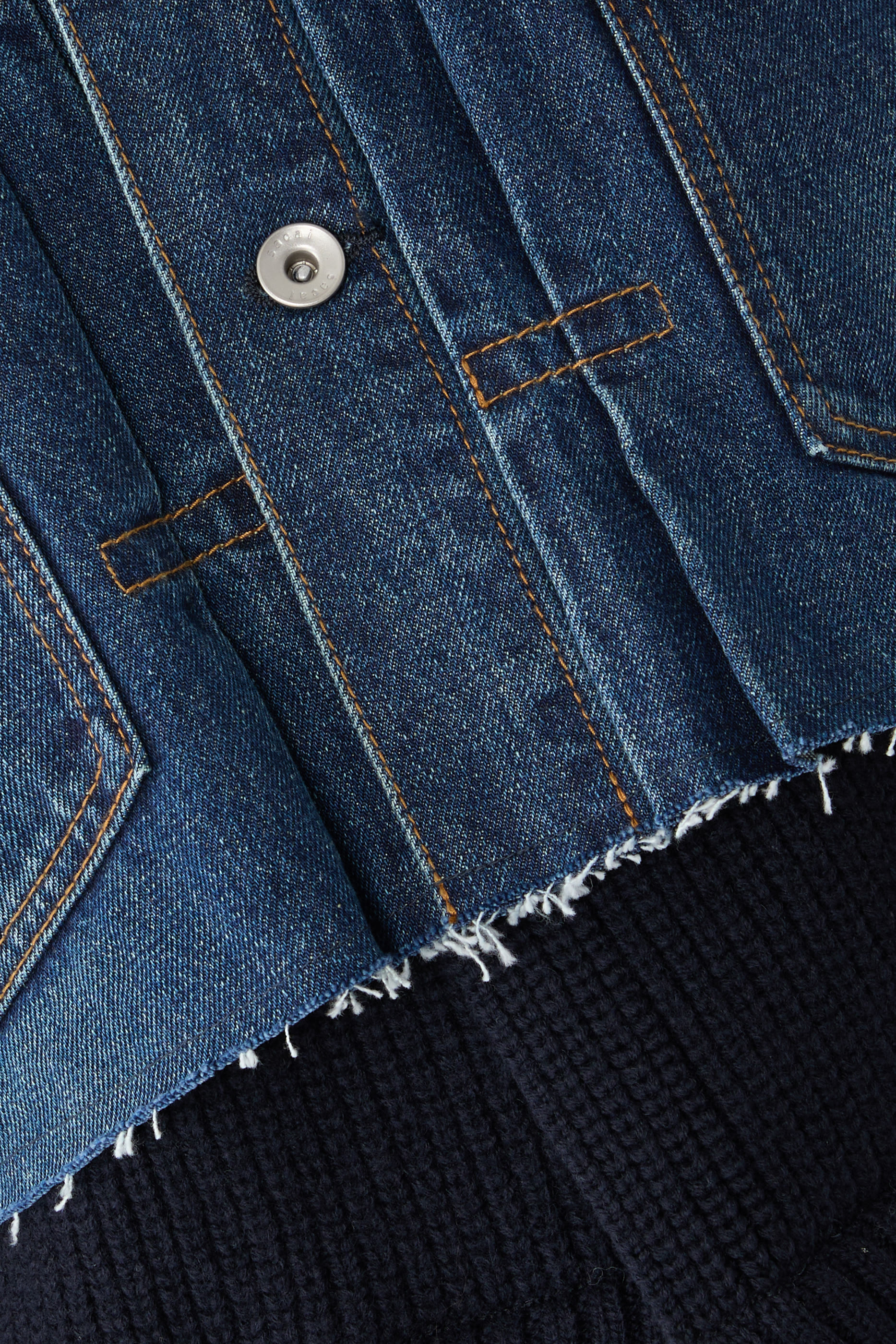 Denim x Wool Knit Jacket 