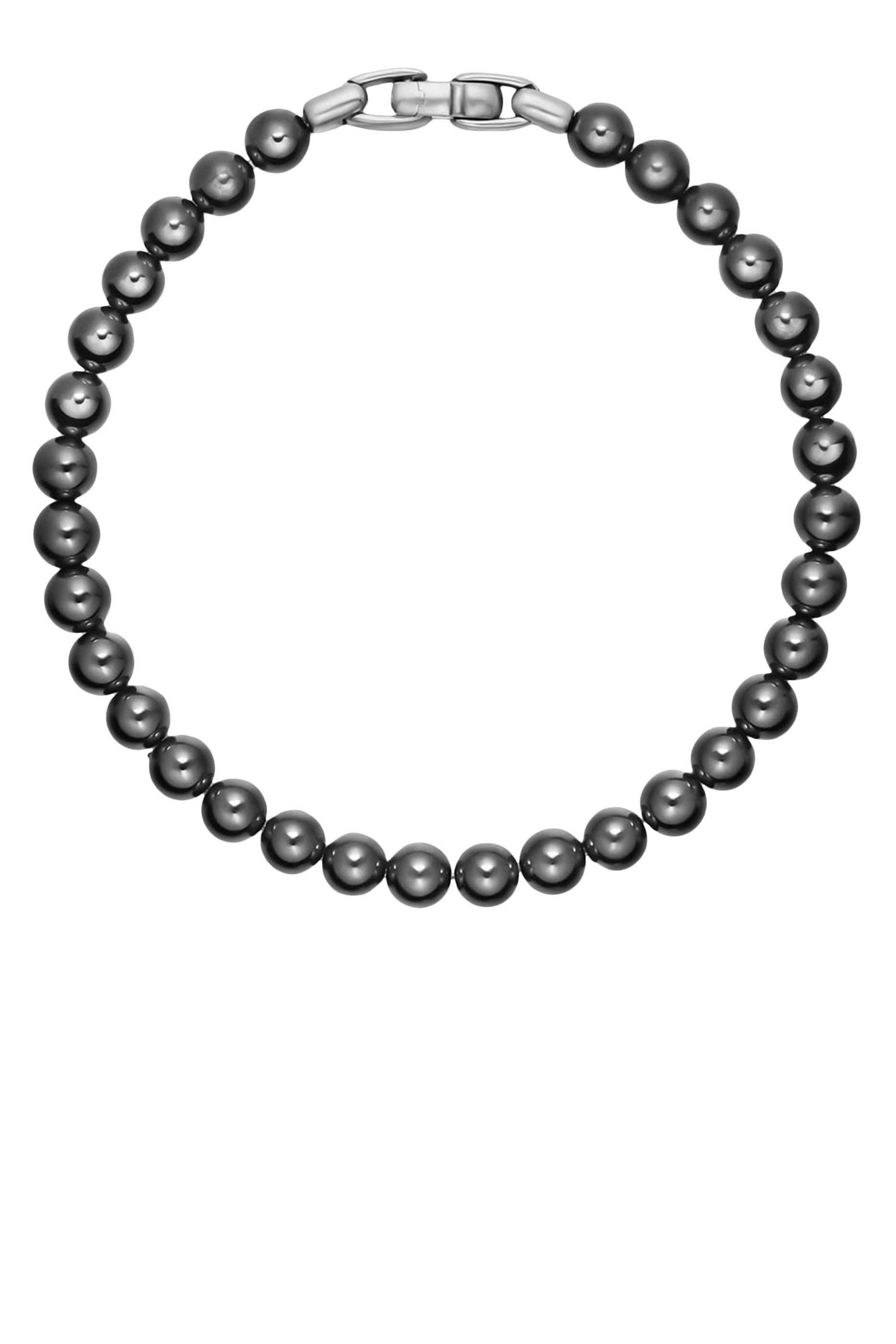 Spiritual Bracelet, Sterling Silver & Hematine Beads