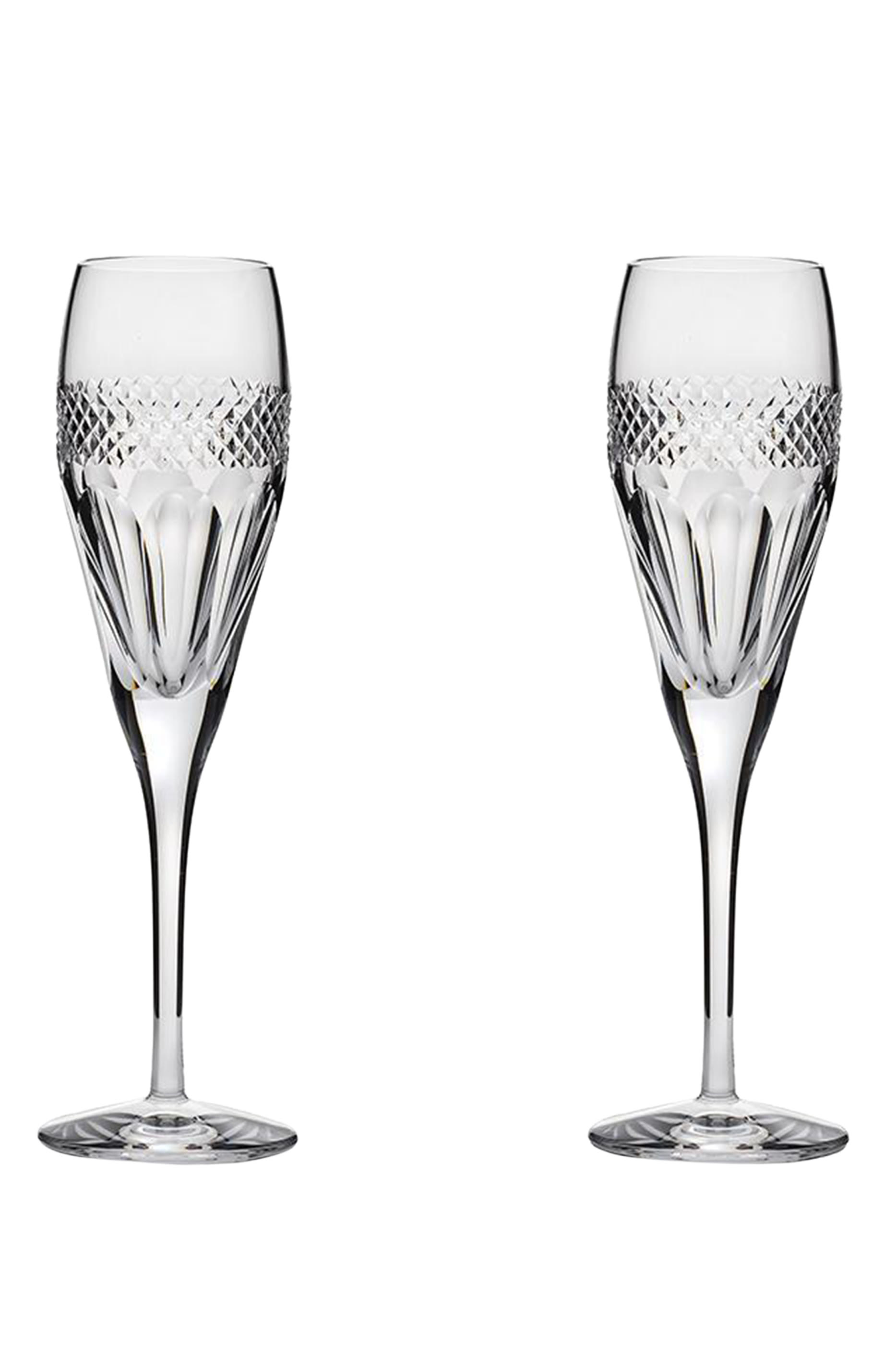 Diamond Champagne Flutes, Set of 2