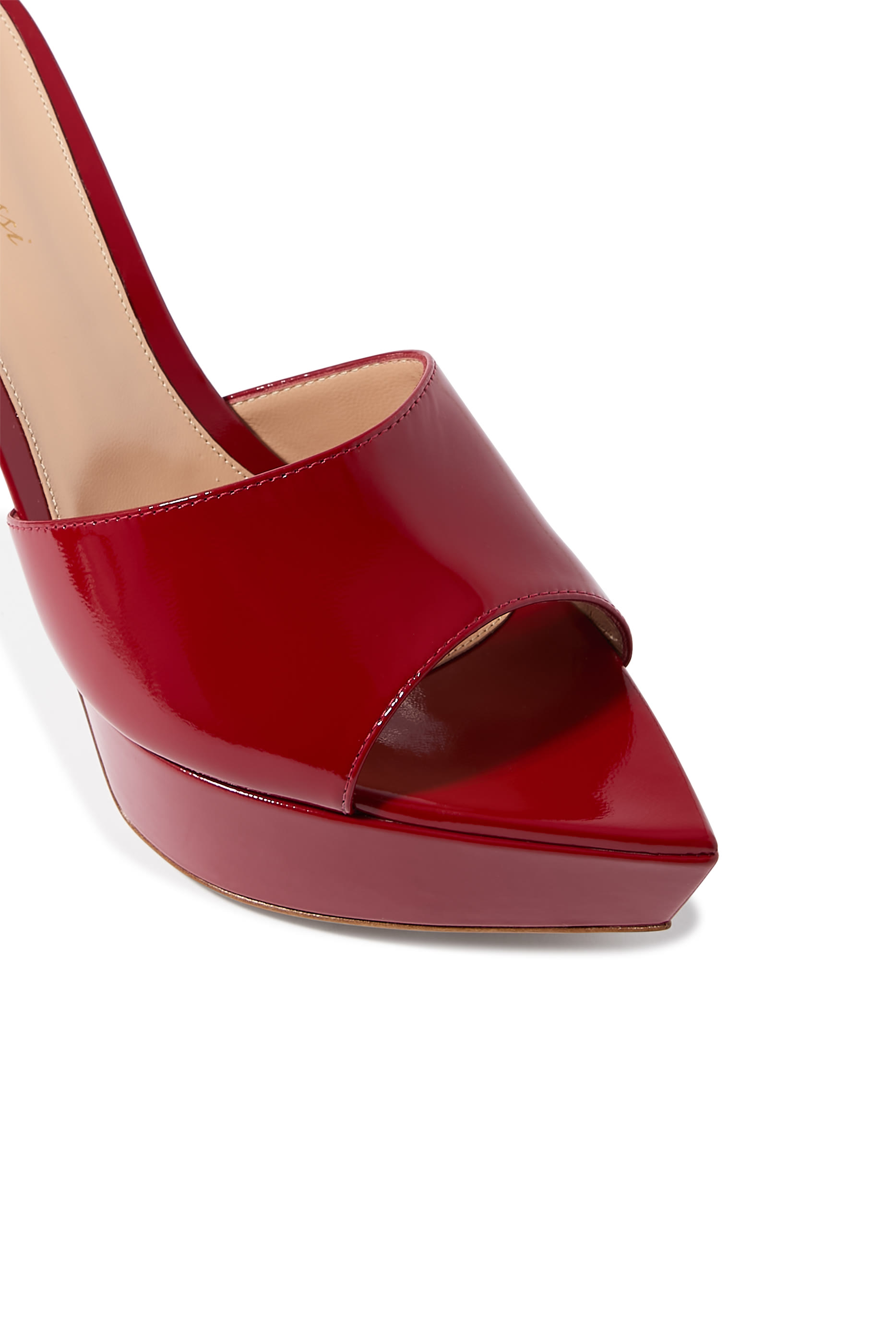 Dasha 85 Platform Mules in Patent Leather