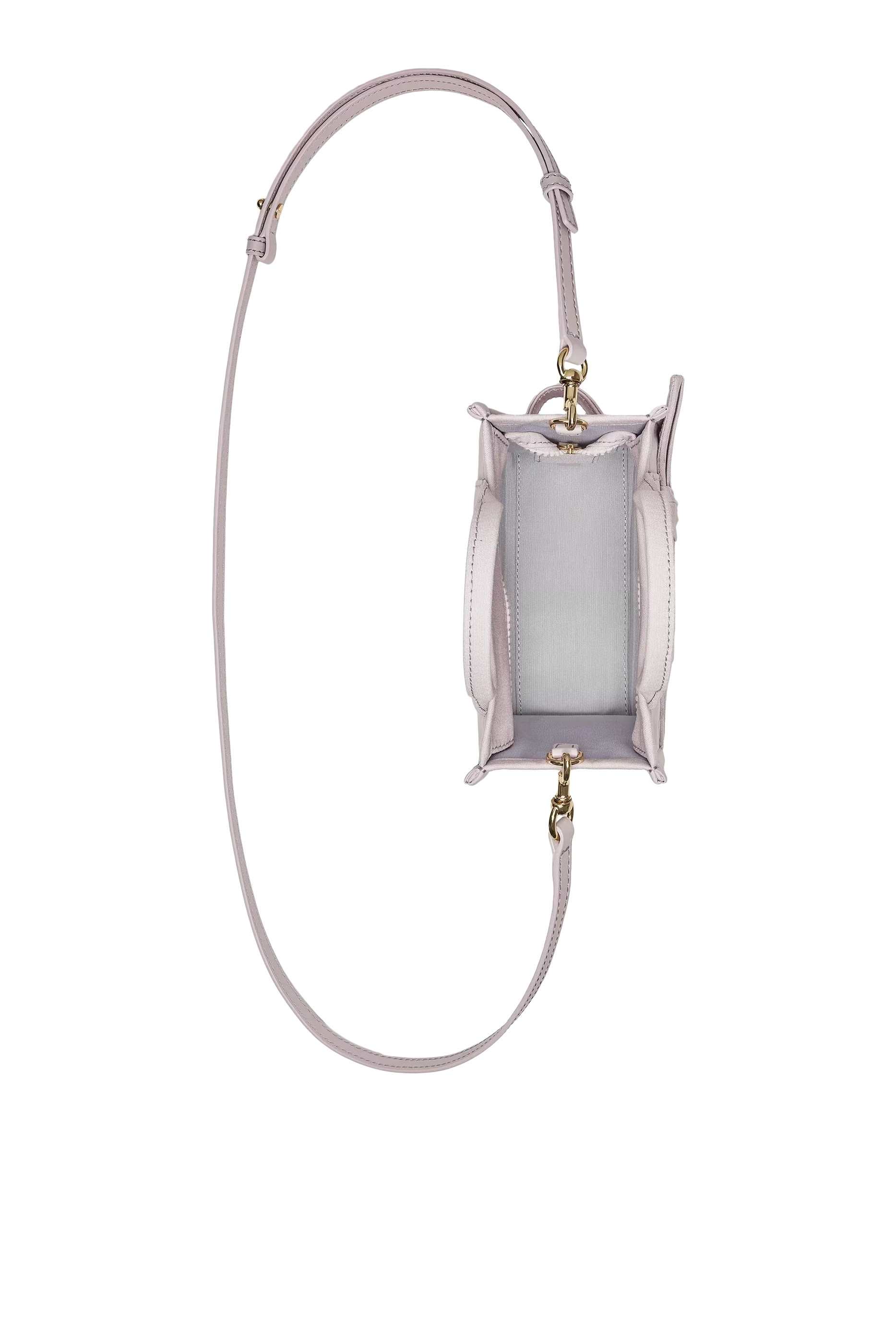 Crossbody Tote In Canvas With Oversized Bow 