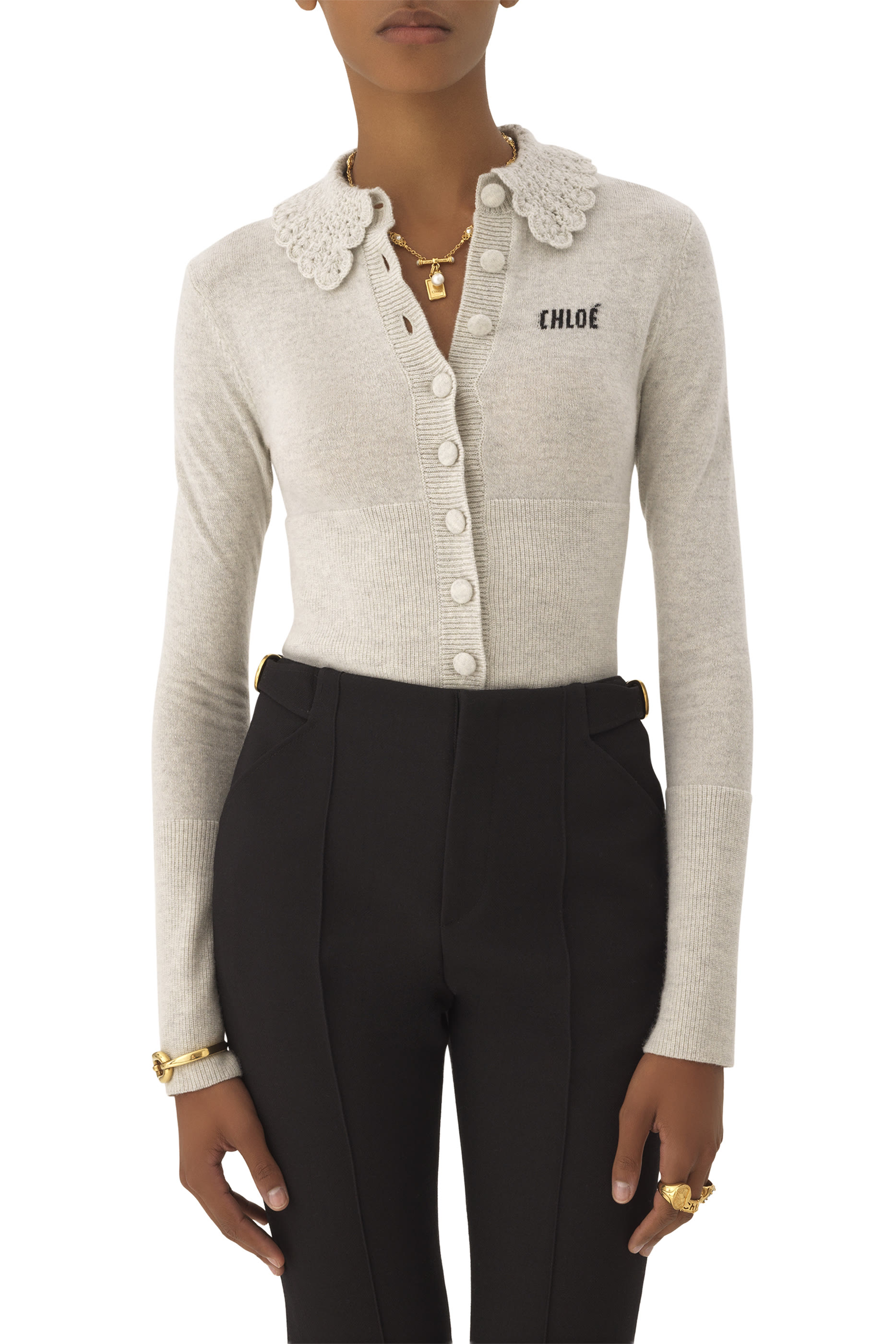  Fitted Logo Cardigan