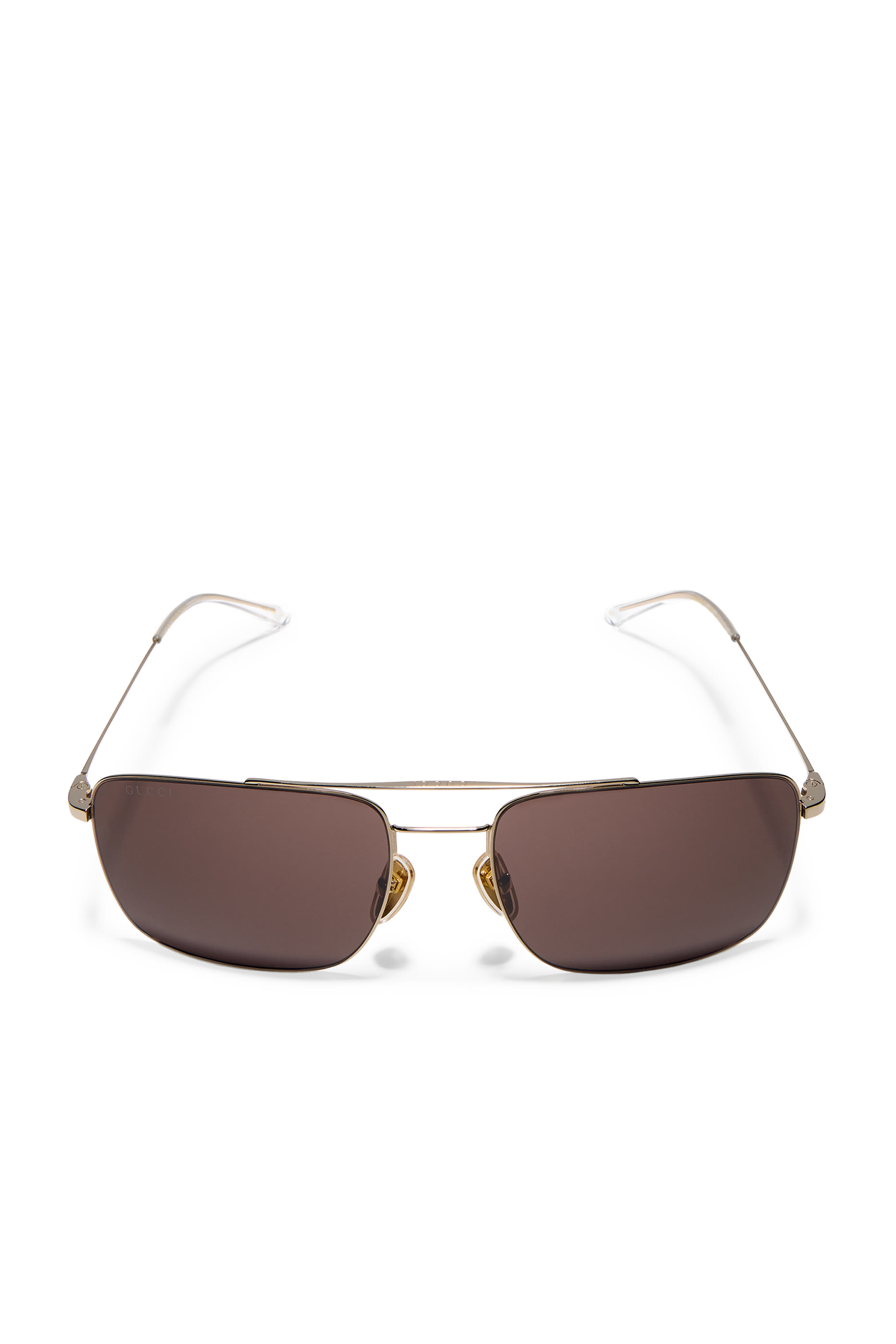 Sunglasses with a Navigator-Style Frame and Low Nose Bridge 